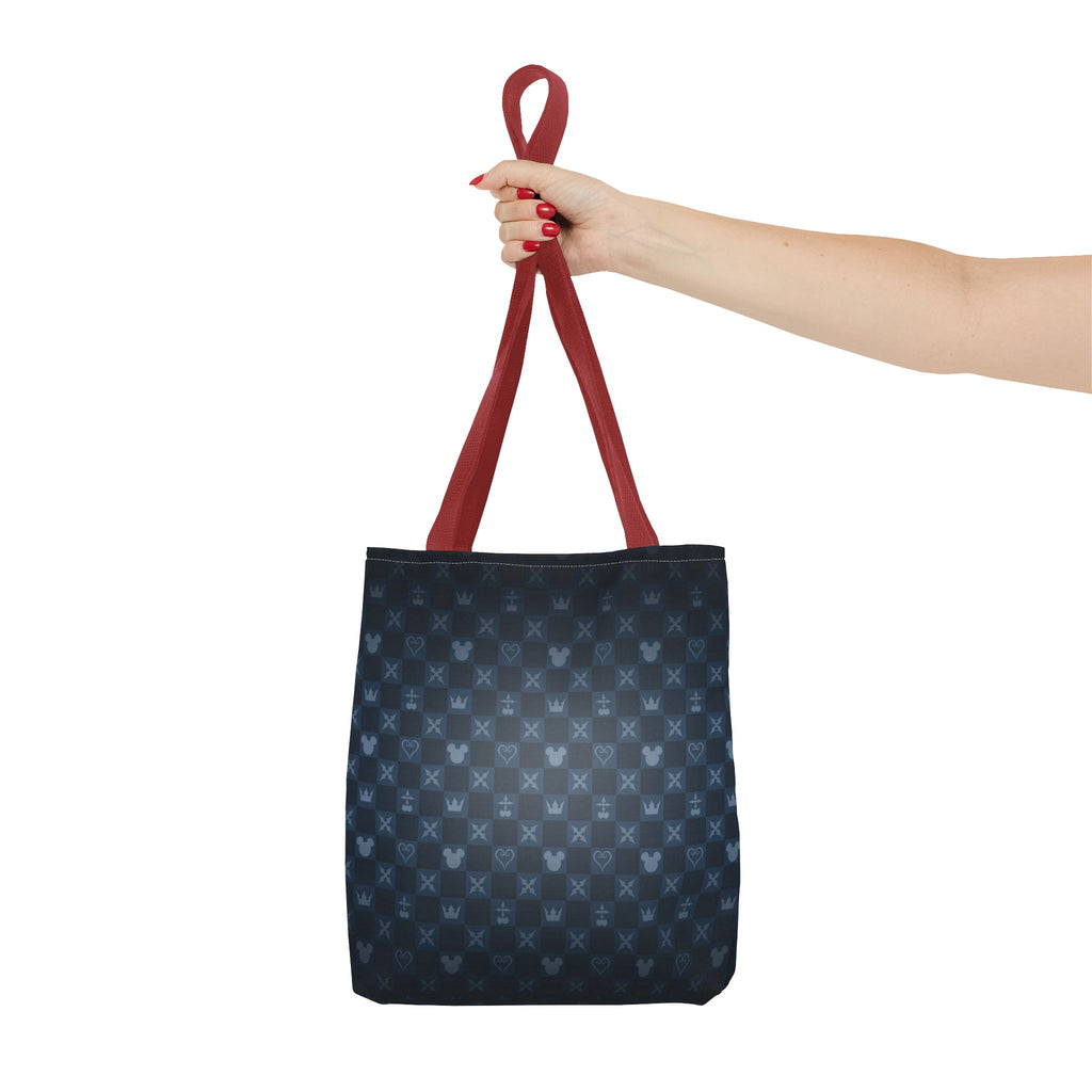 Dark Blue Patterned Monogram Tote | All-Over Print Tote