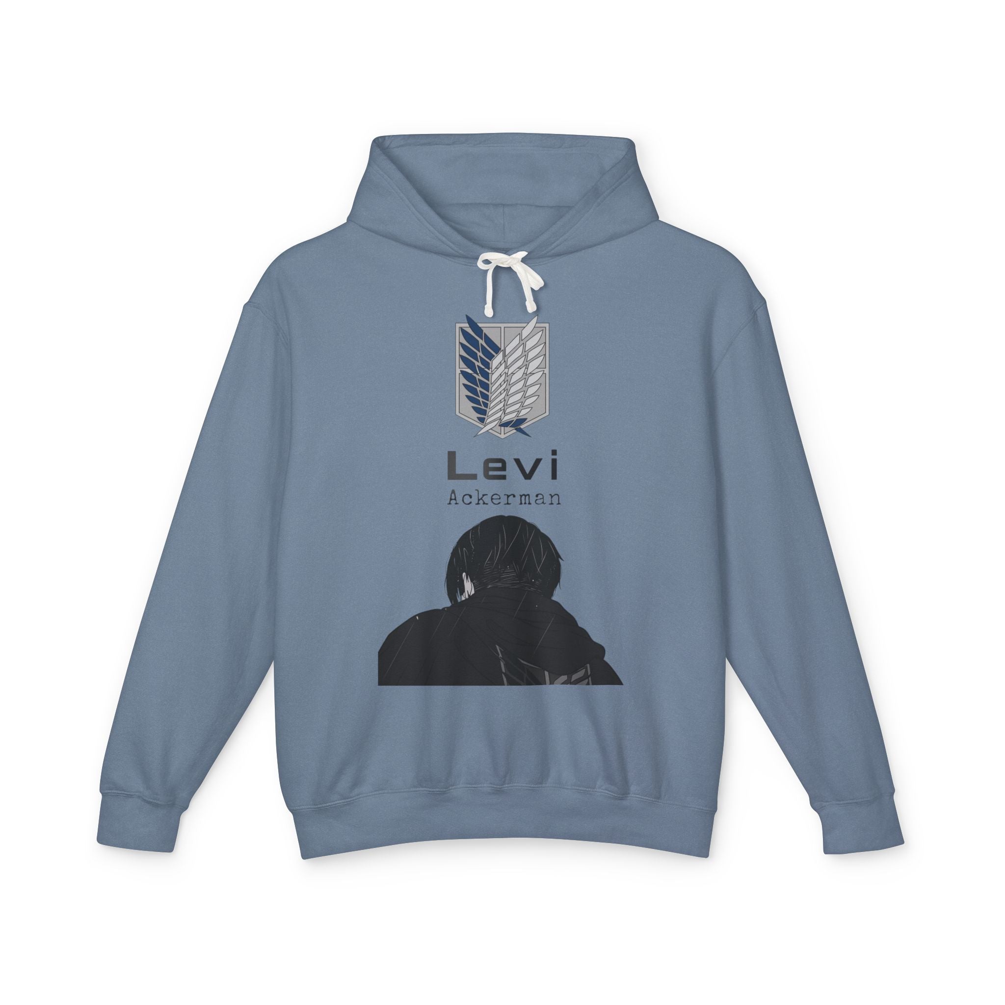 Levi Ackermann silhouette Hoodie | Scout Regiment emblem, anime sweatshirt