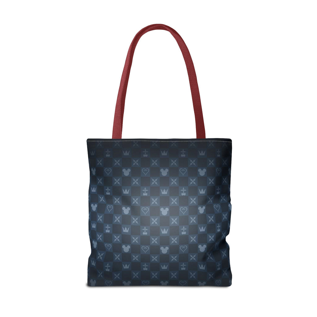 Dark Blue Patterned Monogram Tote | All-Over Print Tote