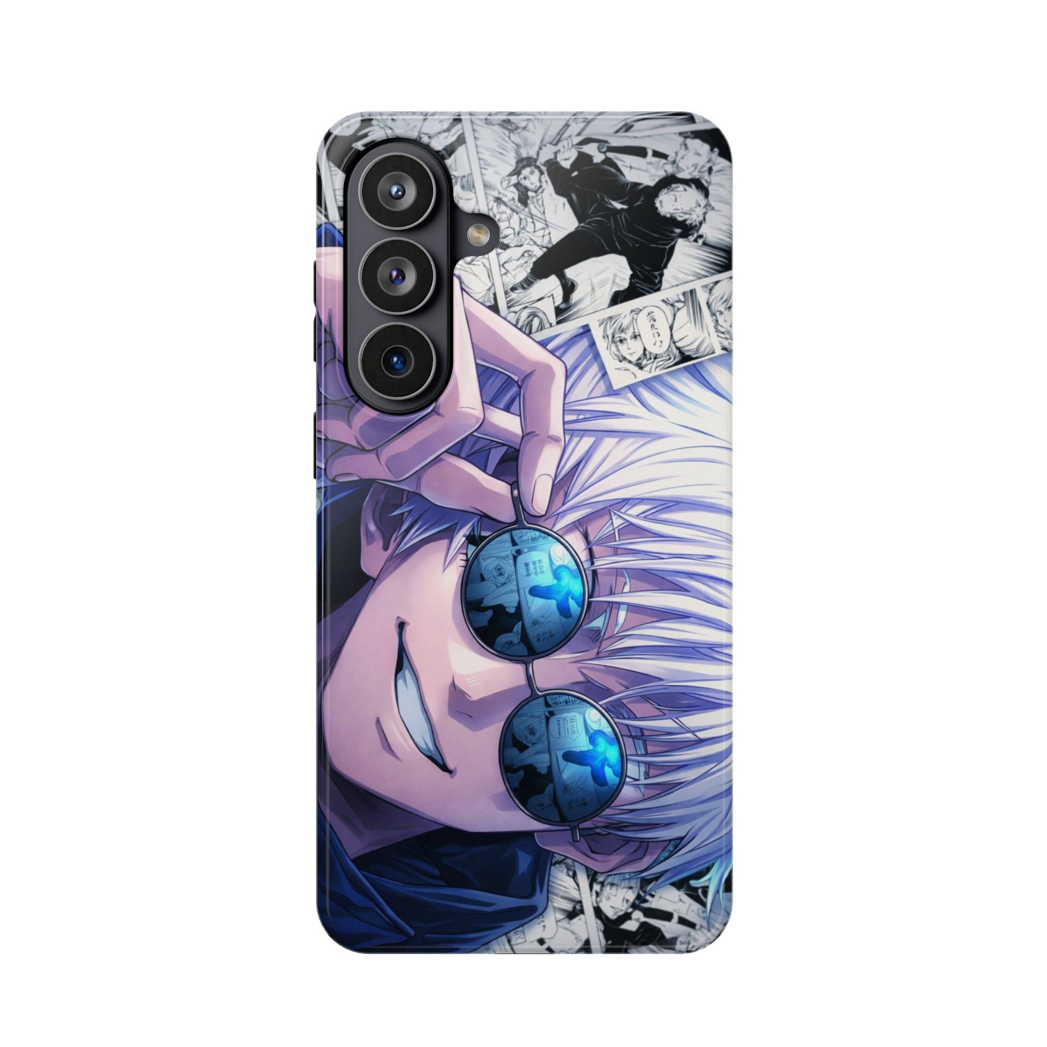 Anime Character Impact-Resistant Phone Case — Stylish Sunglasses Manga Design