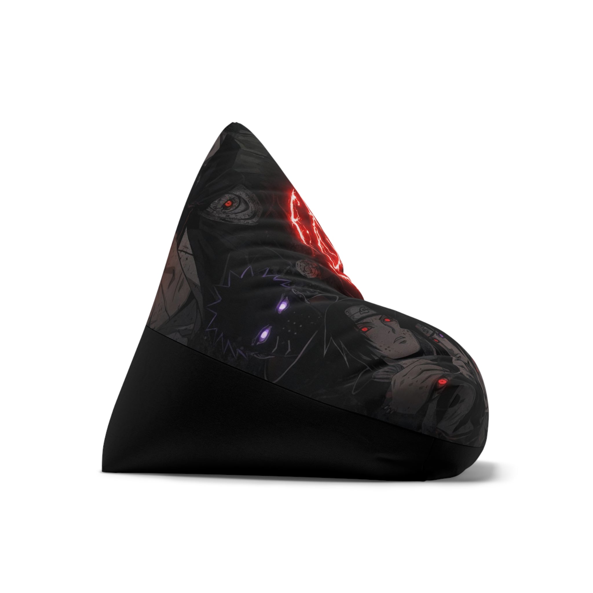 Red Anime Eyes Bean Bag Chair Cover | Ninja Visuals
