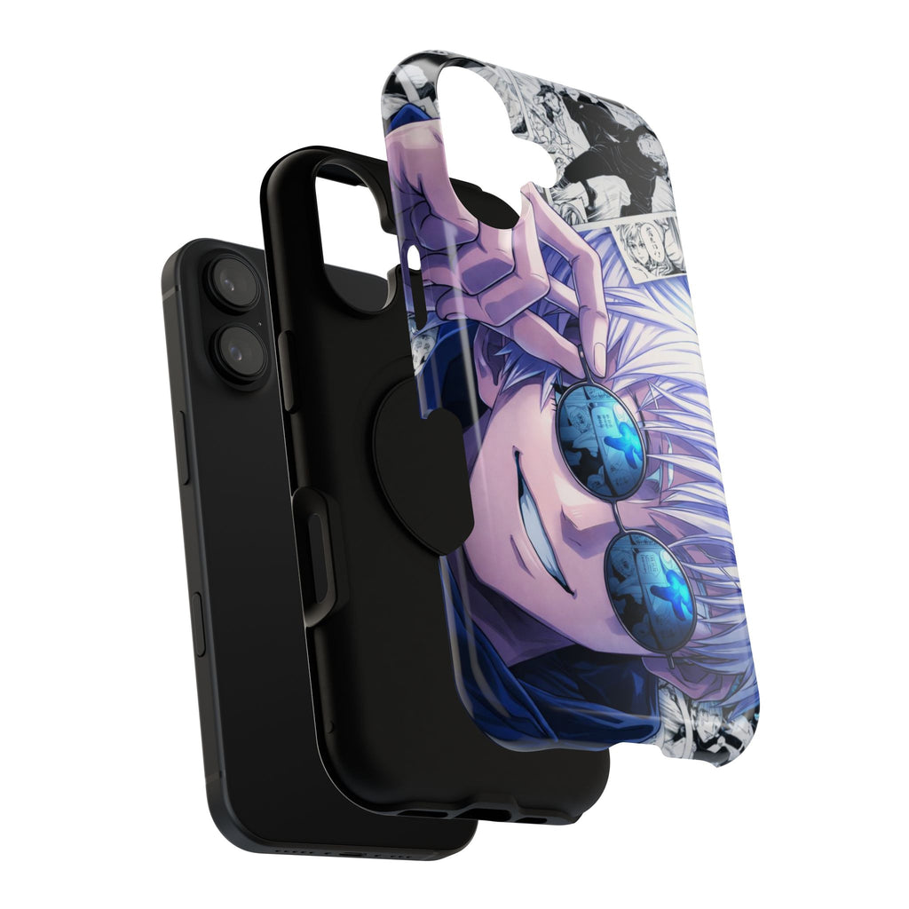 Anime Character Impact-Resistant Phone Case — Stylish Sunglasses Manga Design