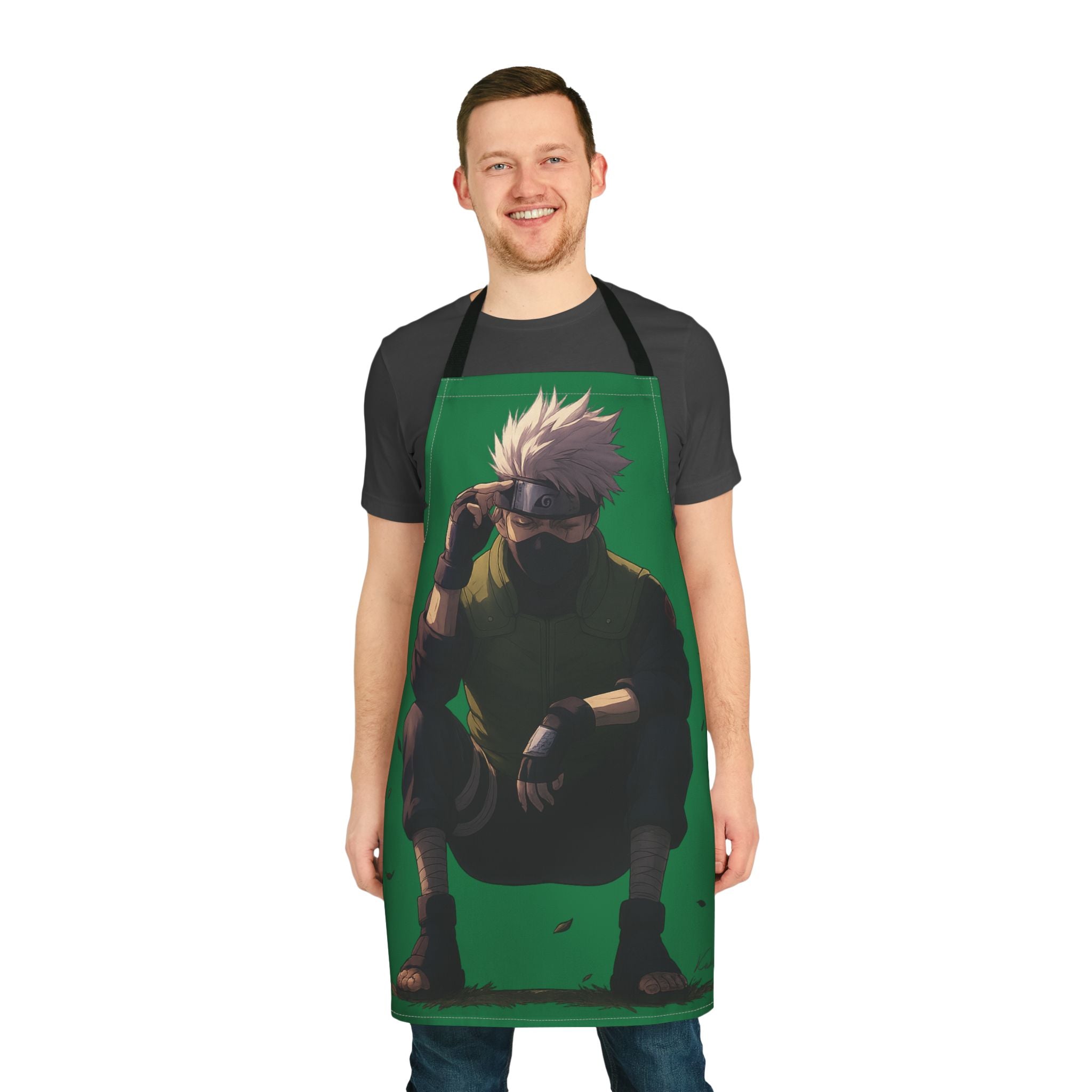 Masked Ninja Character Apron | Anime Kakashi Style Cooking Apron