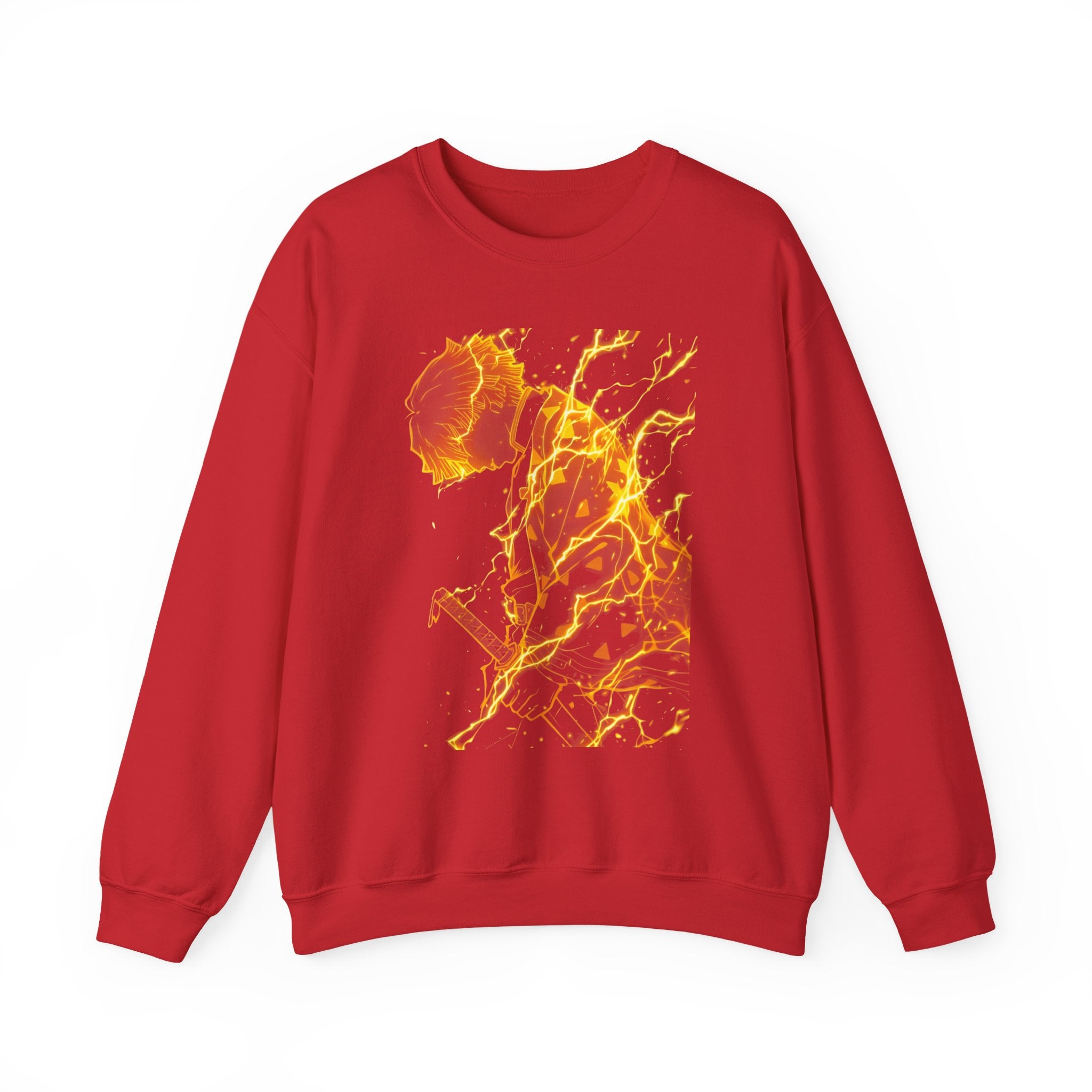 Fiery Guitarist Illustration Sweatshirt | Electric Music Rock Art