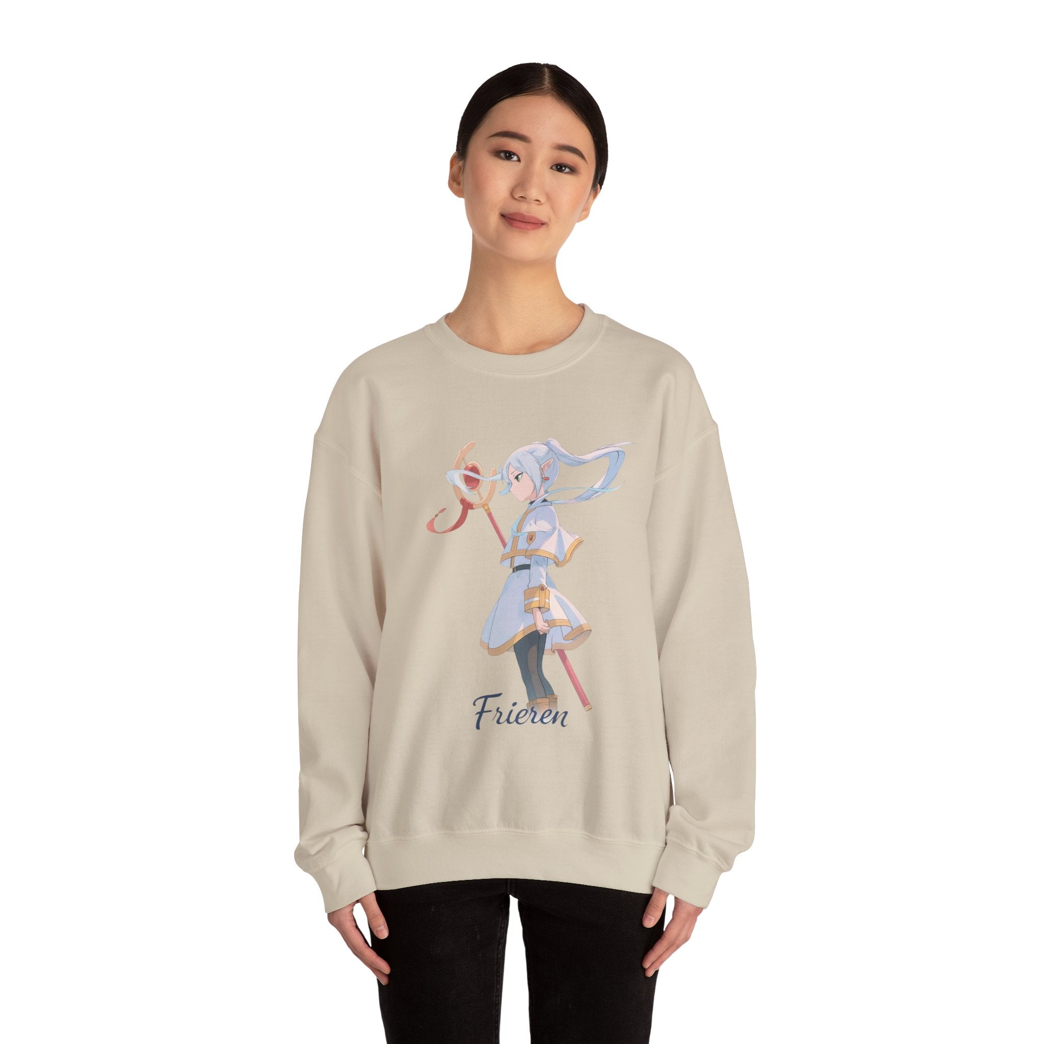 Chibi Anime Girl Illustration Sweatshirt | Pastel Magic Ribbon