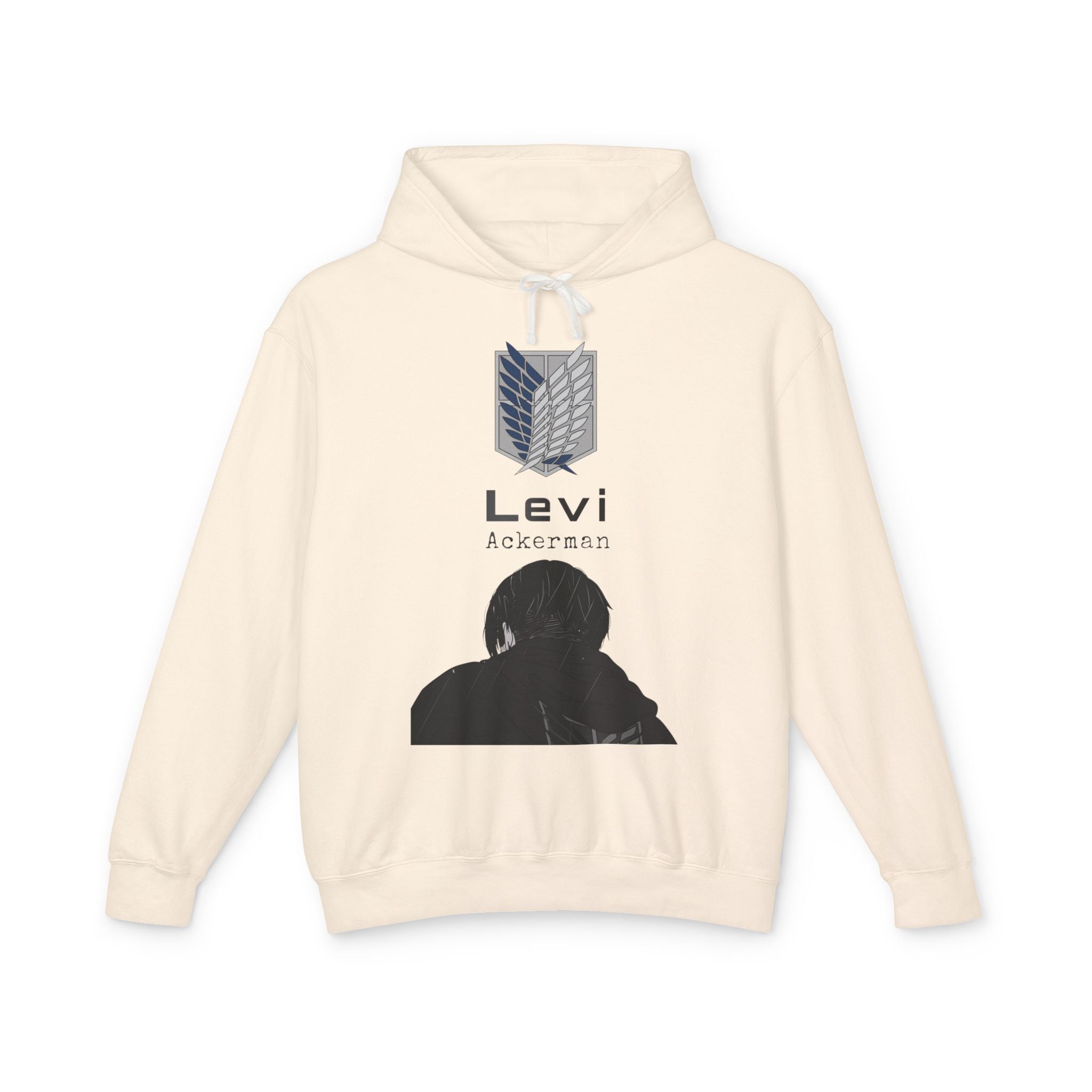 Levi Ackermann silhouette Hoodie | Scout Regiment emblem, anime sweatshirt