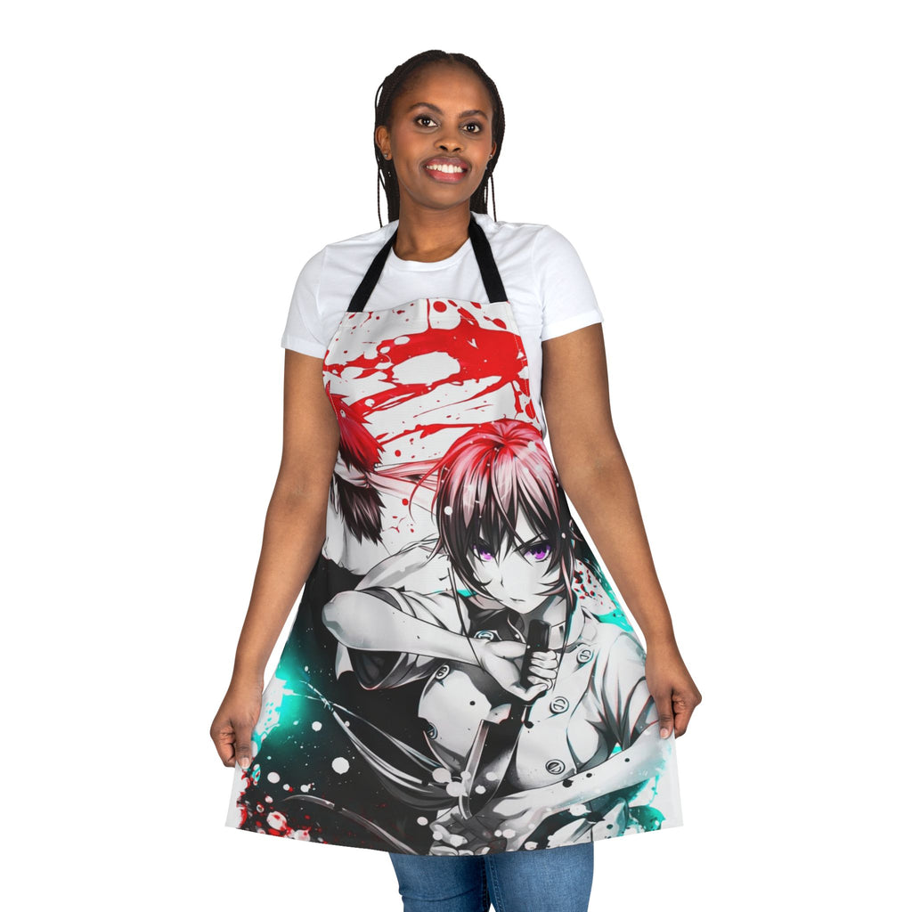Anime Dark Duo Apron | Blood Splatter Kitchen Apron