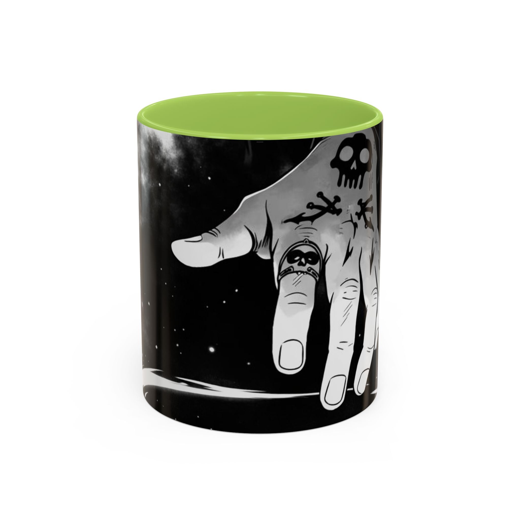 Skull Tattoo Hand Mug | Accent Coffee Mug 11oz 15oz