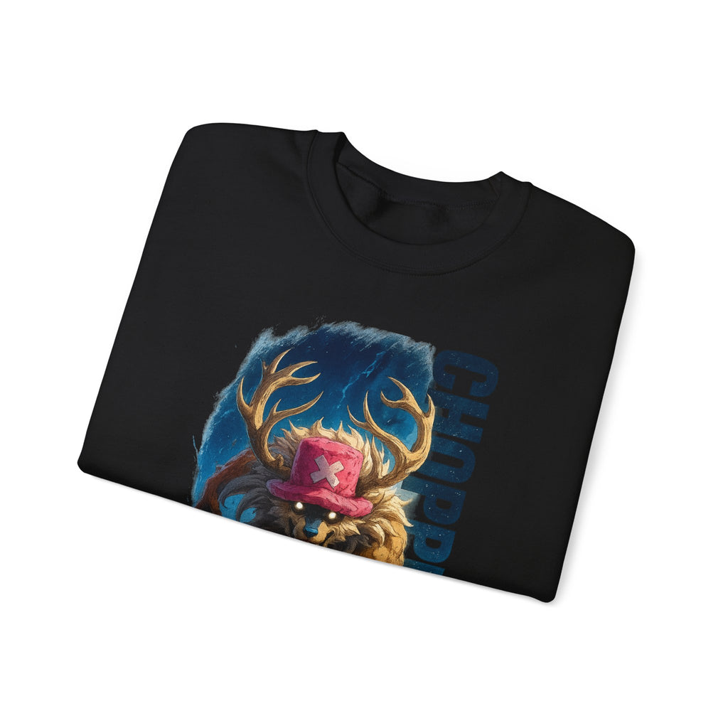 Moose Rider Illustration Sweatshirt | Retro Chopper Graphic Crewneck
