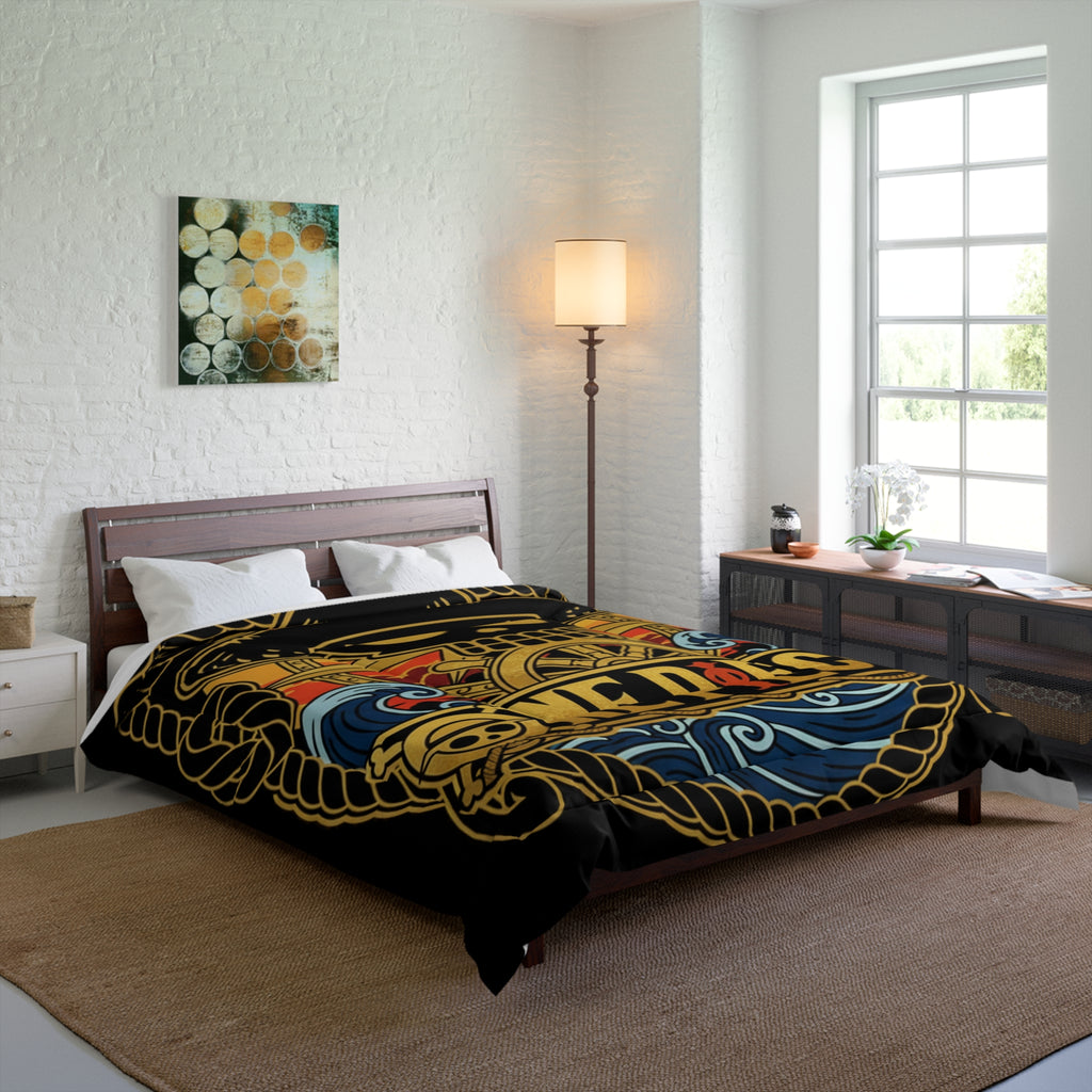 One Piece Skull Emblem Comforter | Anime Pirate Bedding