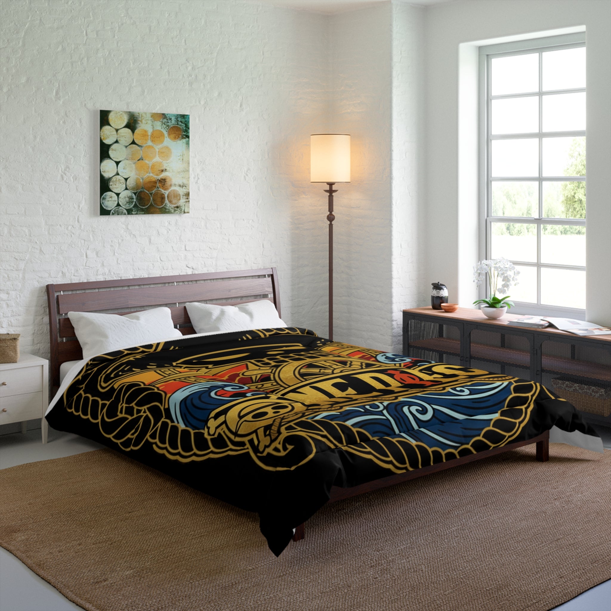 One Piece Skull Emblem Comforter | Anime Pirate Bedding
