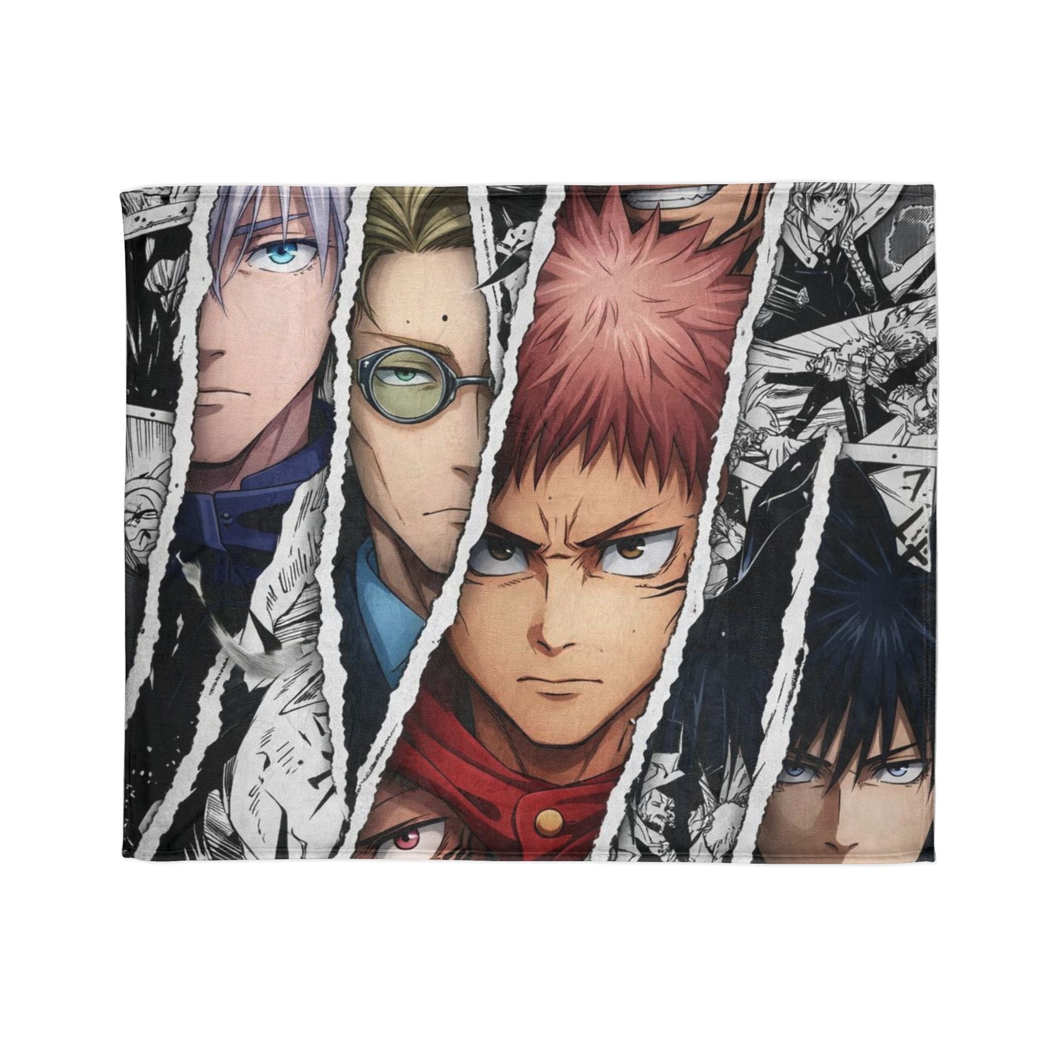 Anime Character Collage Blanket | Polyester Throw Blanket