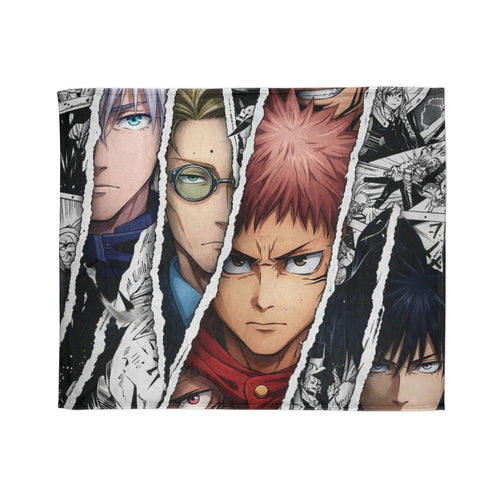 Anime Character Collage Blanket | Polyester Throw Blanket