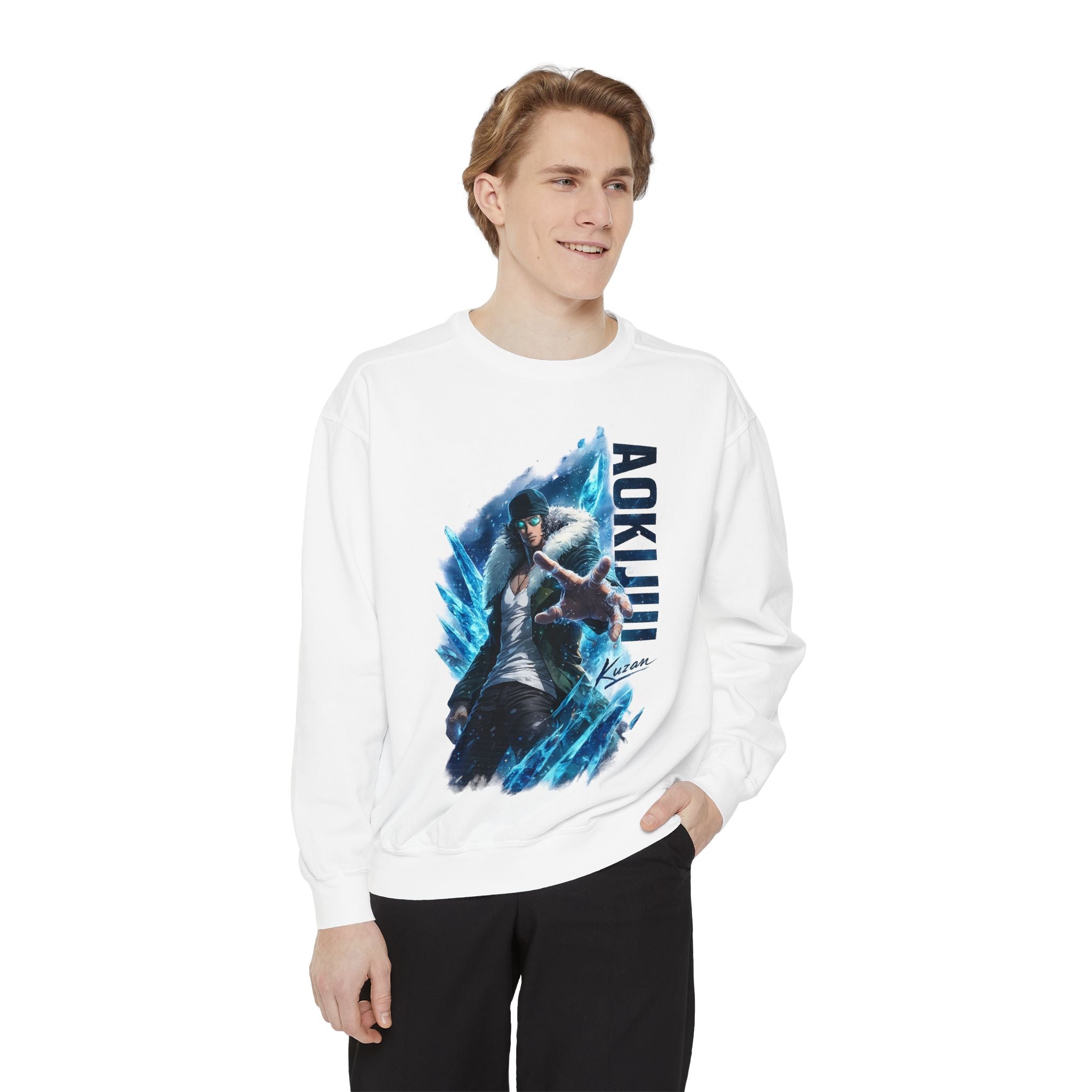 Aokiji Ice Admiral Illustration Sweatshirt | Anime Marine Navarch