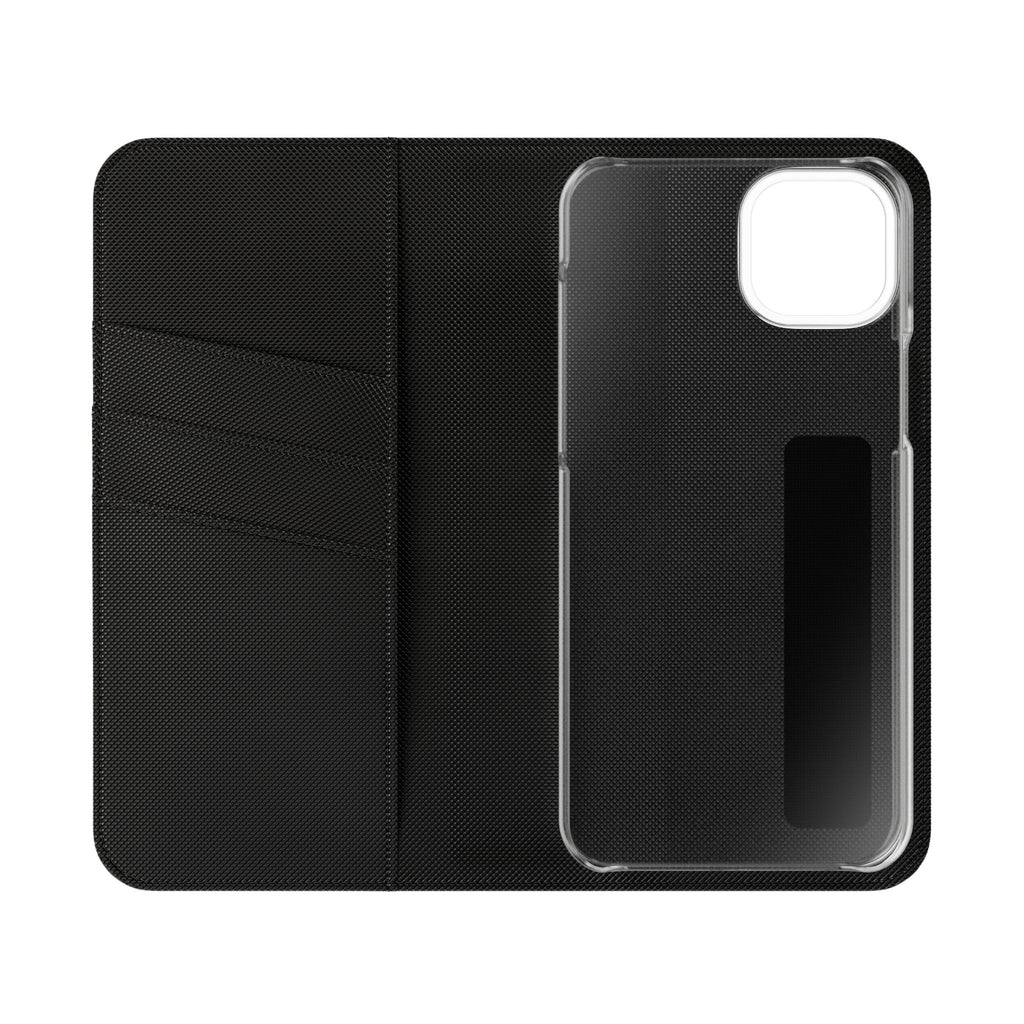 Samurai Flame Illustration Flip Phone Case - Magnetic Wallet Cover