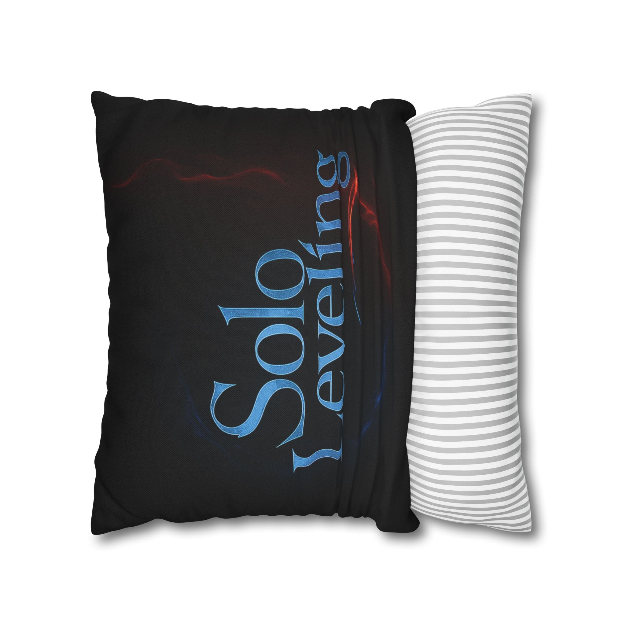 Solo Leveling Pillowcase | Square Throw Pillow Cover, Anime Logo Design