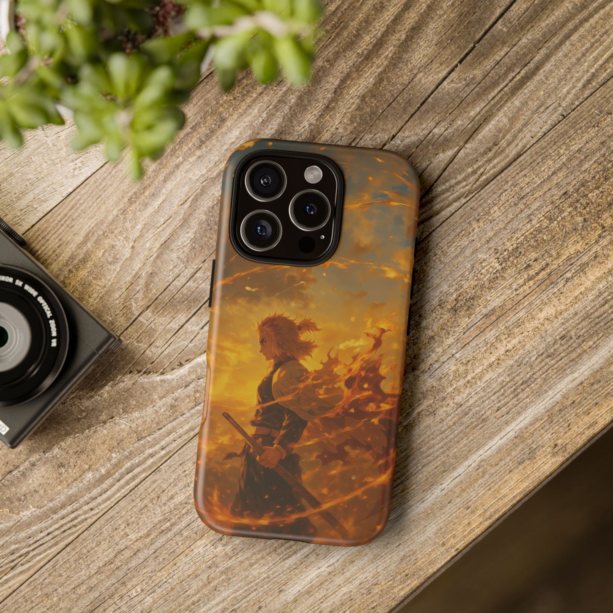 Flame Samurai Phone Case | Sunset Warrior iPhone Case