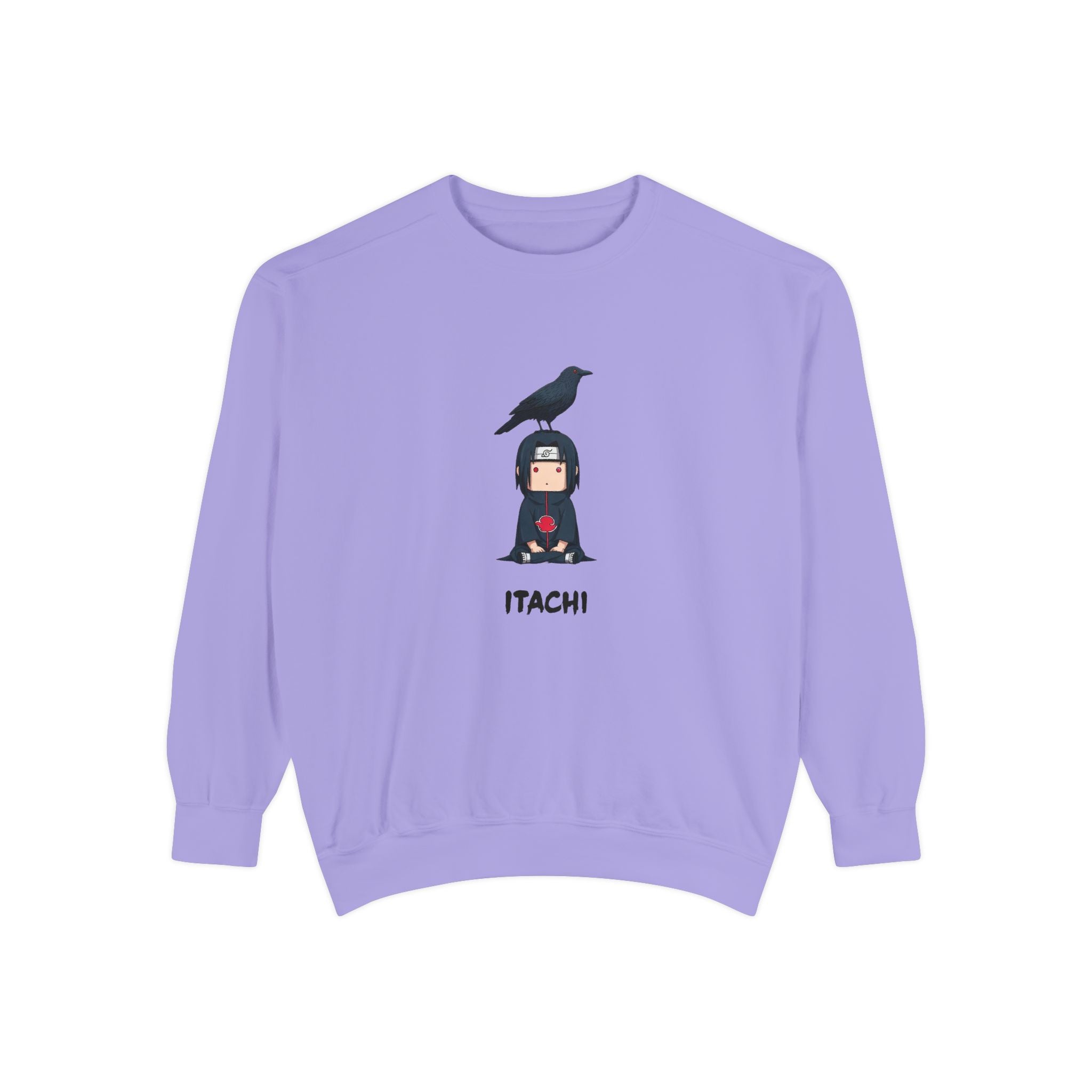 Chibi Ninja Illustration Sweatshirt | Anime Ninja Crow Graphic