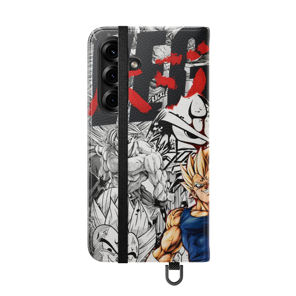 Anime Saiyan Collage Flip Case — Super Saiyan Goku Phone Wallet