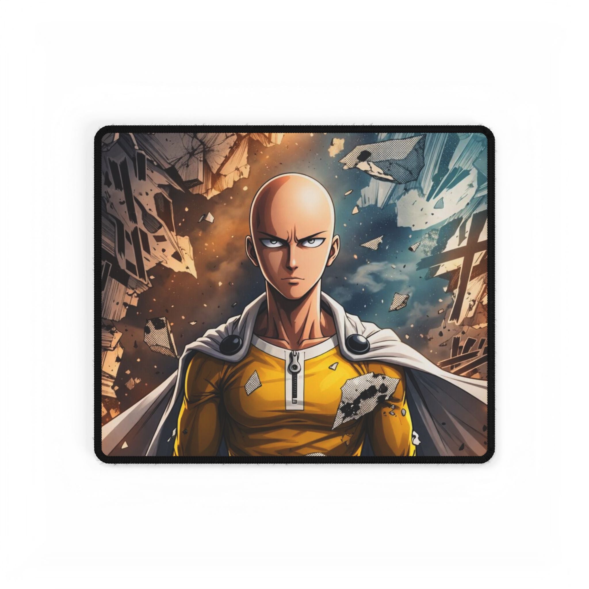 Saitama One Punch Man Desk Mat | Anime Gaming Mousepad, Oversized Desk Pad