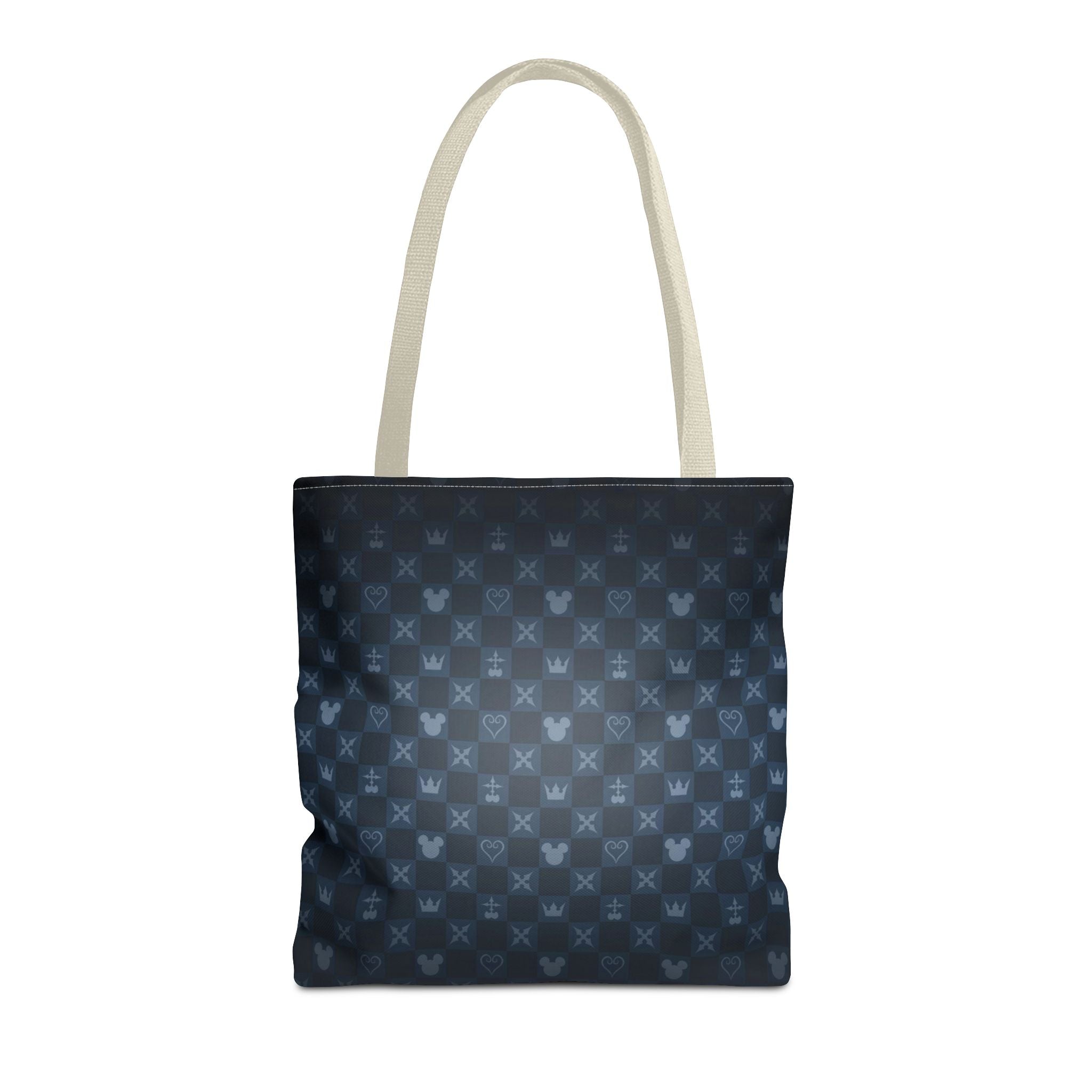 Dark Blue Patterned Monogram Tote | All-Over Print Tote