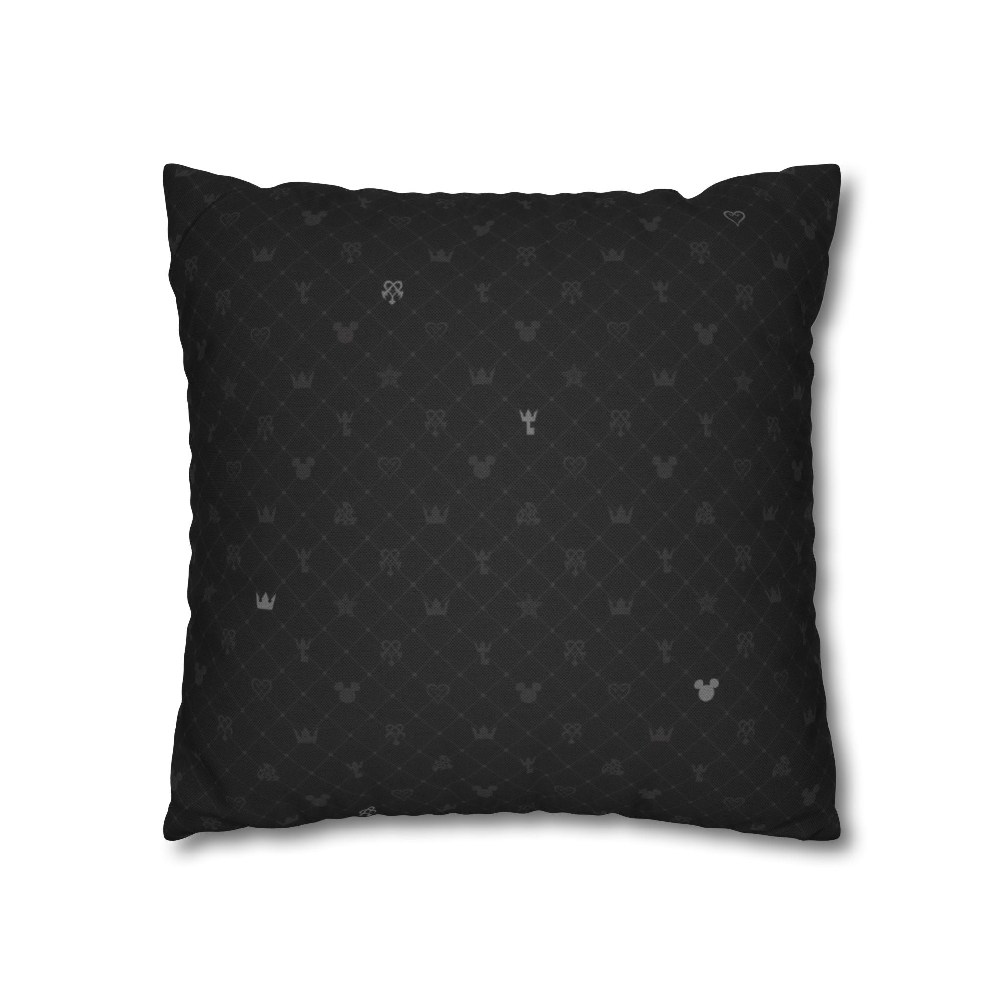 Black Subtle Hearts Pillowcase | Square Pillowcase
