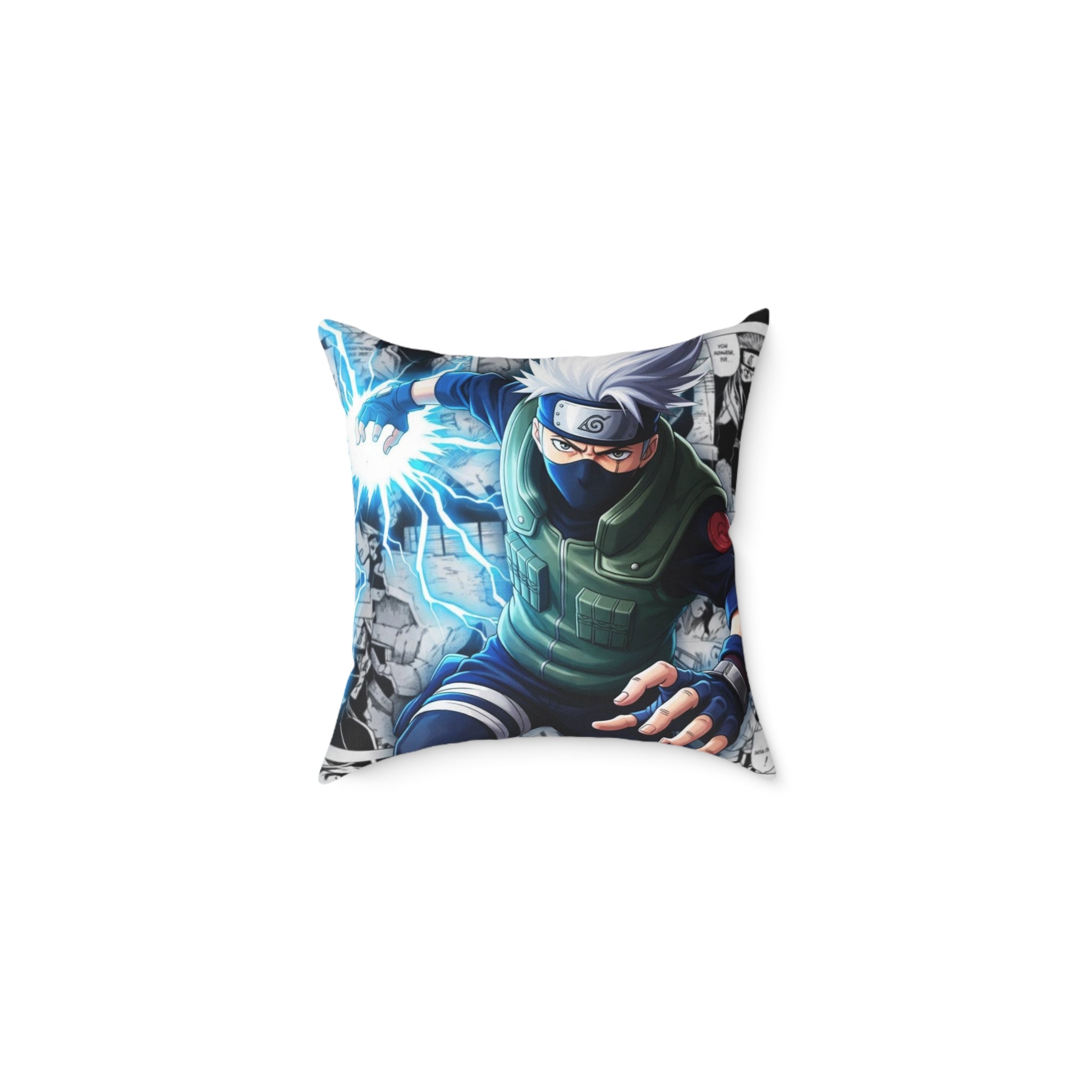 Anime Lightning Pose Pillow | Anime Ninja Manga Collage