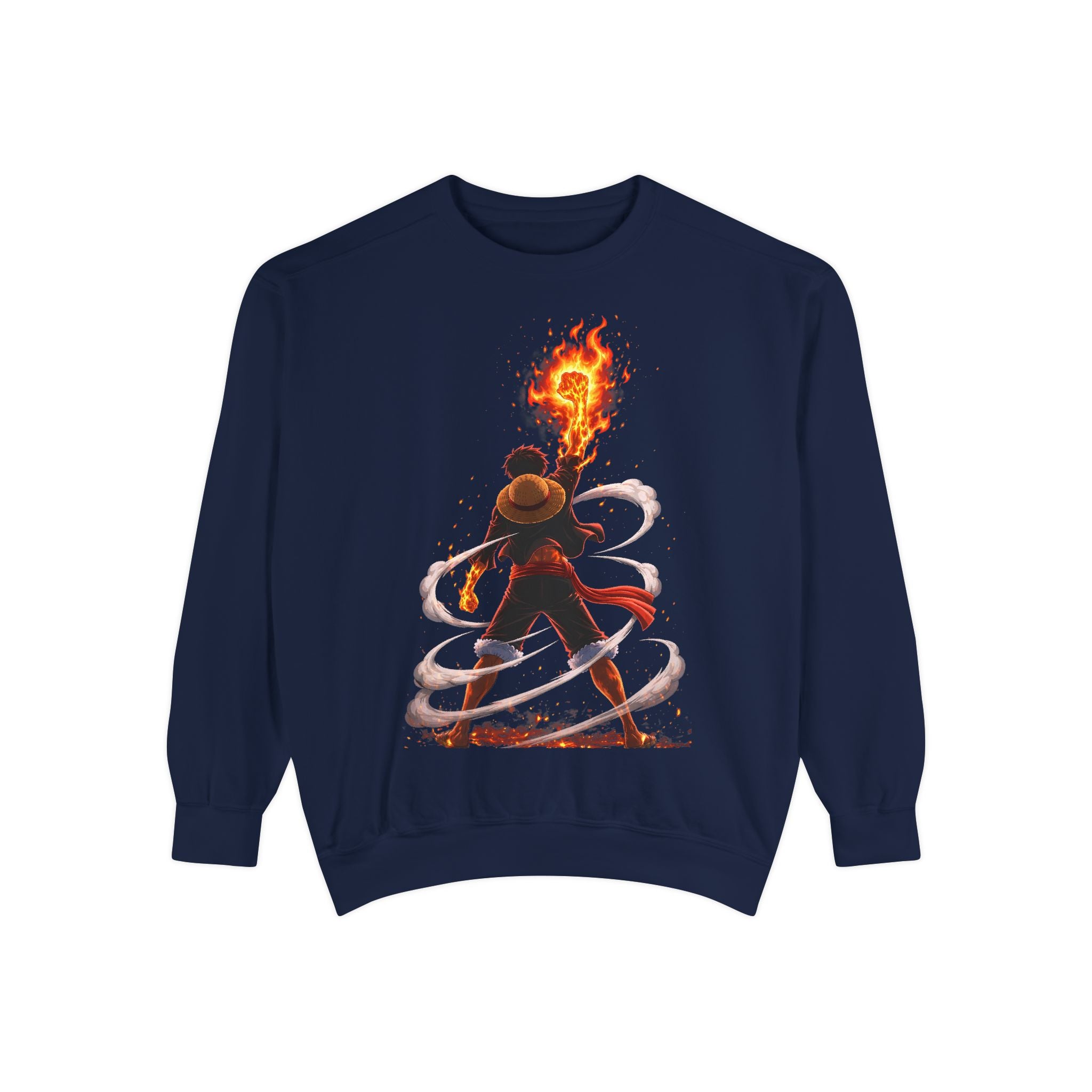 Fire Mage Illustration Sweatshirt | Fantasy Wizard Flame Art