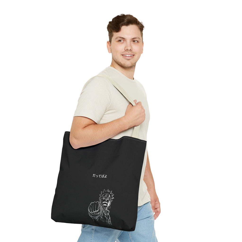 Manga Fist Character Tote Bag | Anime Graphic Tote