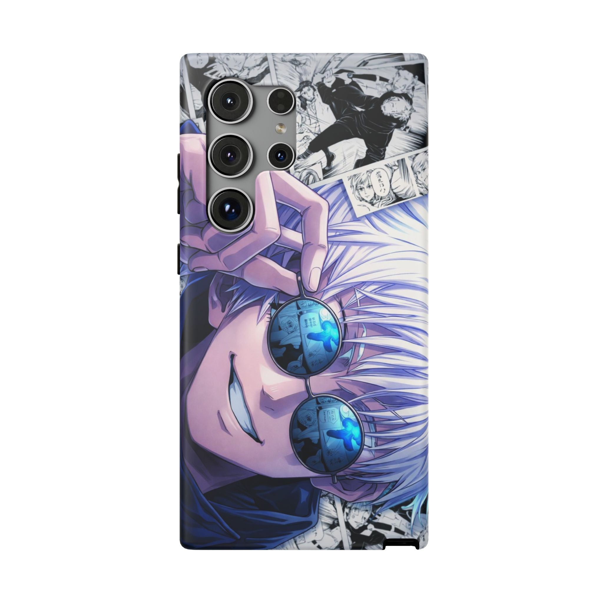 Anime Character Impact-Resistant Phone Case — Stylish Sunglasses Manga Design