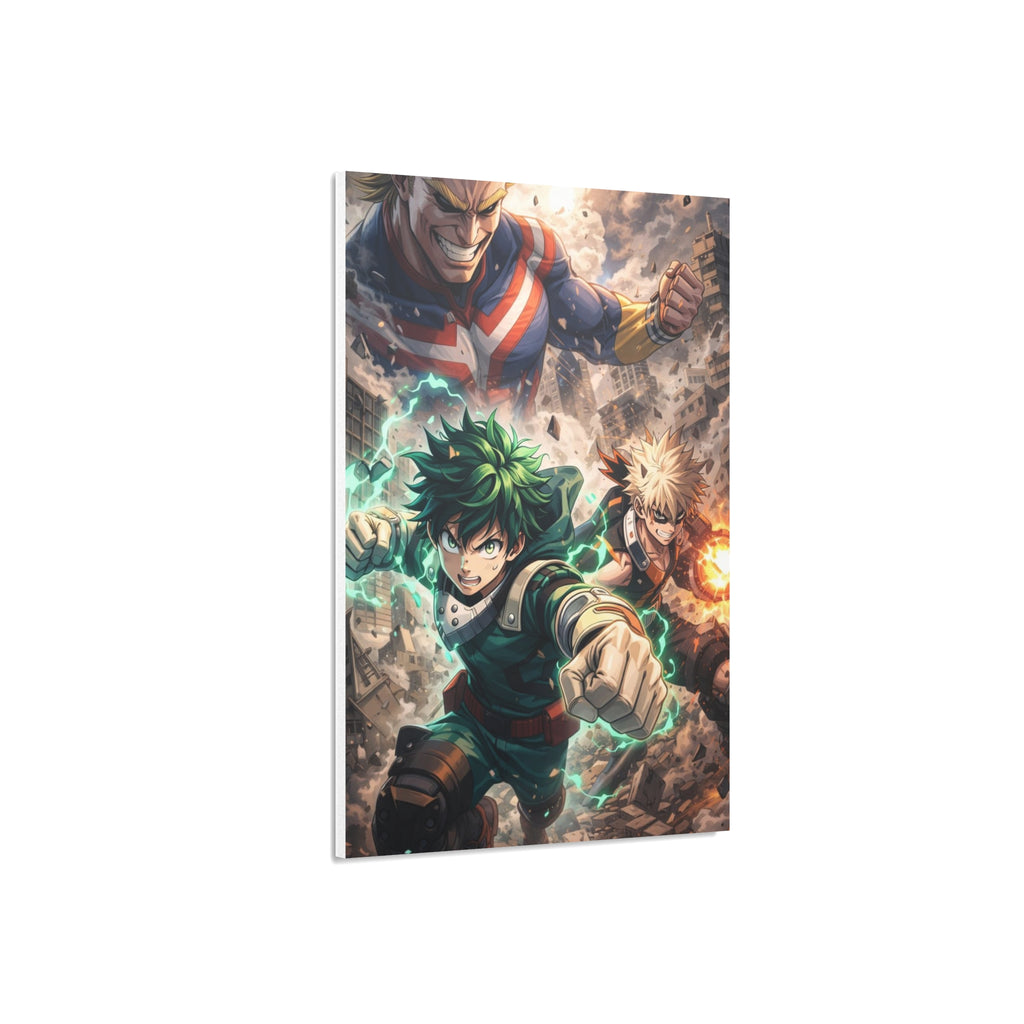 Anime Action Foam Board Poster — Dynamic Hero Trio Wall Art