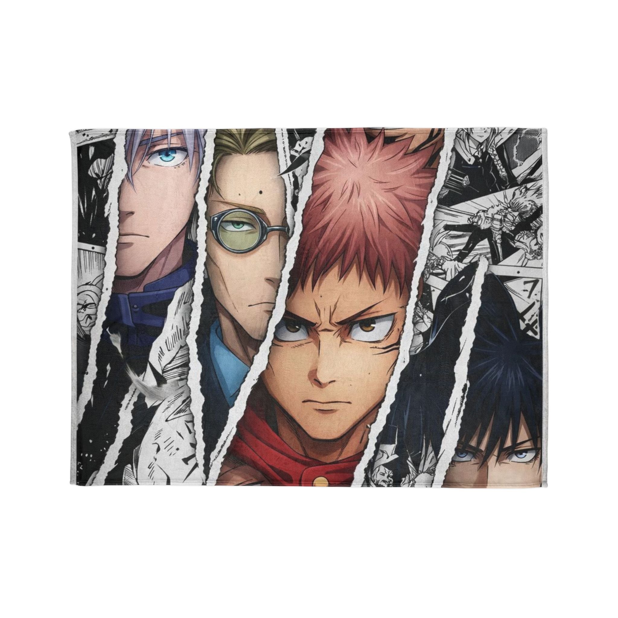 Anime Character Collage Blanket | Polyester Throw Blanket