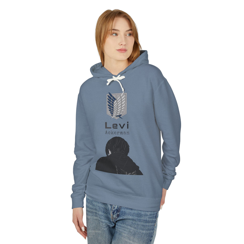 Levi Ackermann silhouette Hoodie | Scout Regiment emblem, anime sweatshirt