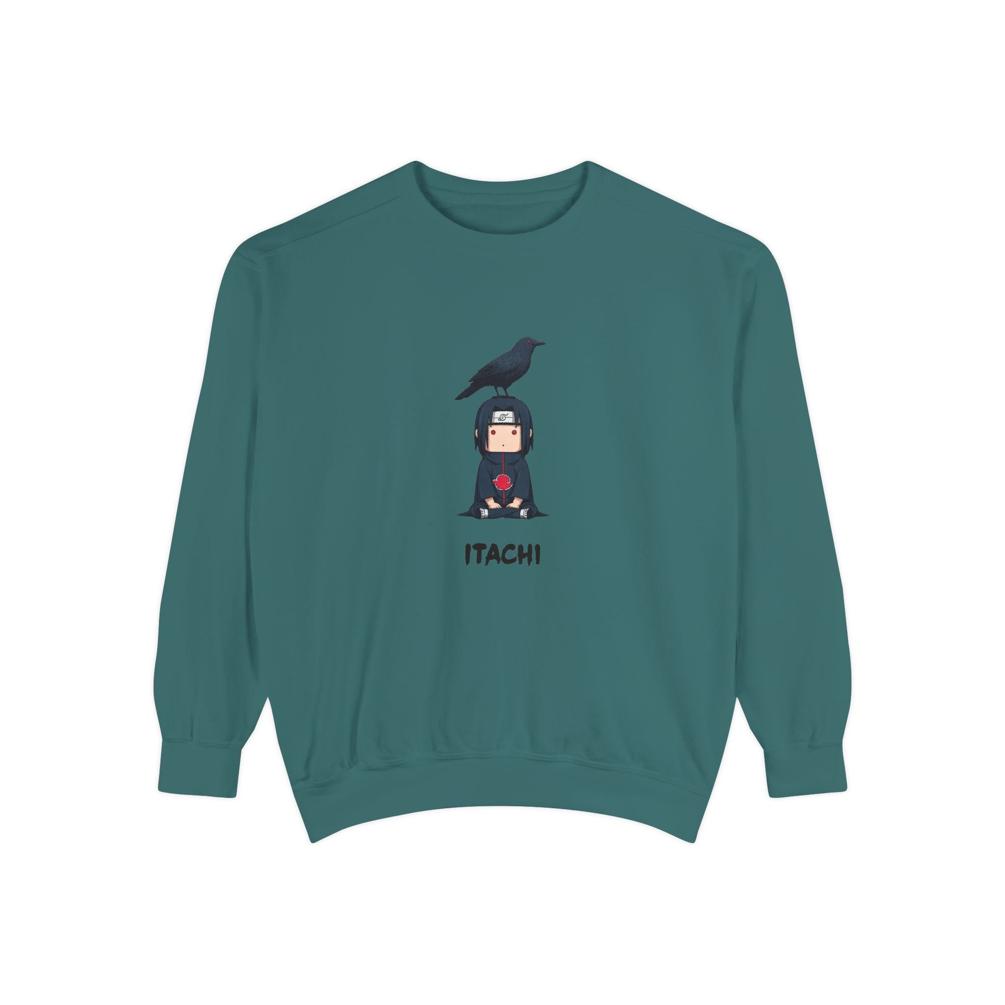Chibi Ninja Illustration Sweatshirt | Anime Ninja Crow Graphic