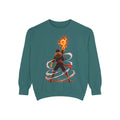 Fire Mage Illustration Sweatshirt | Fantasy Wizard Flame Art