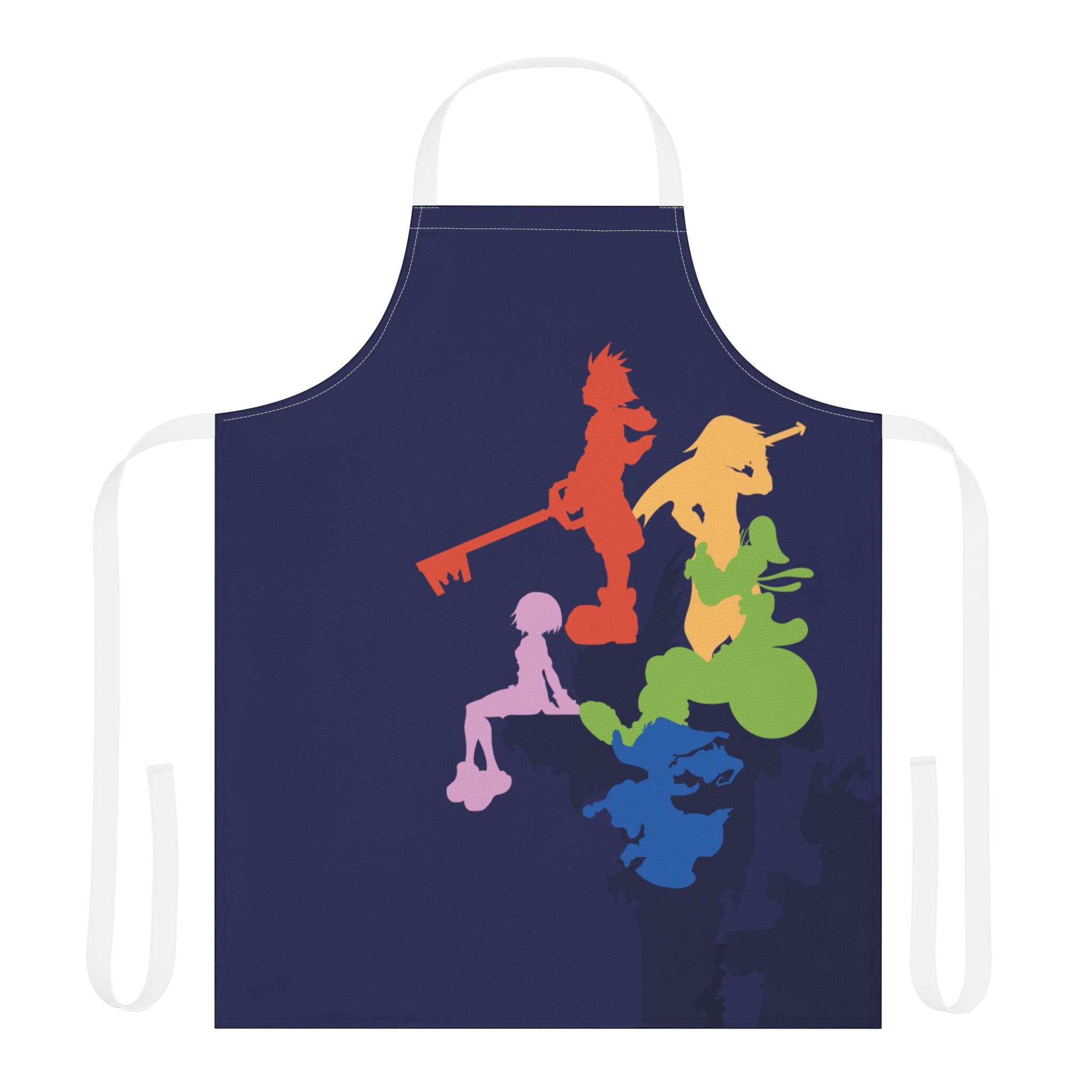 Rainbow Silhouette Characters Apron | Colorful Gaming Key Art