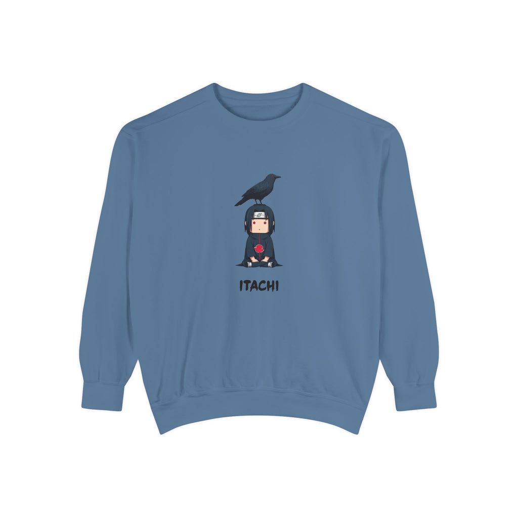 Chibi Ninja Illustration Sweatshirt | Anime Ninja Crow Graphic