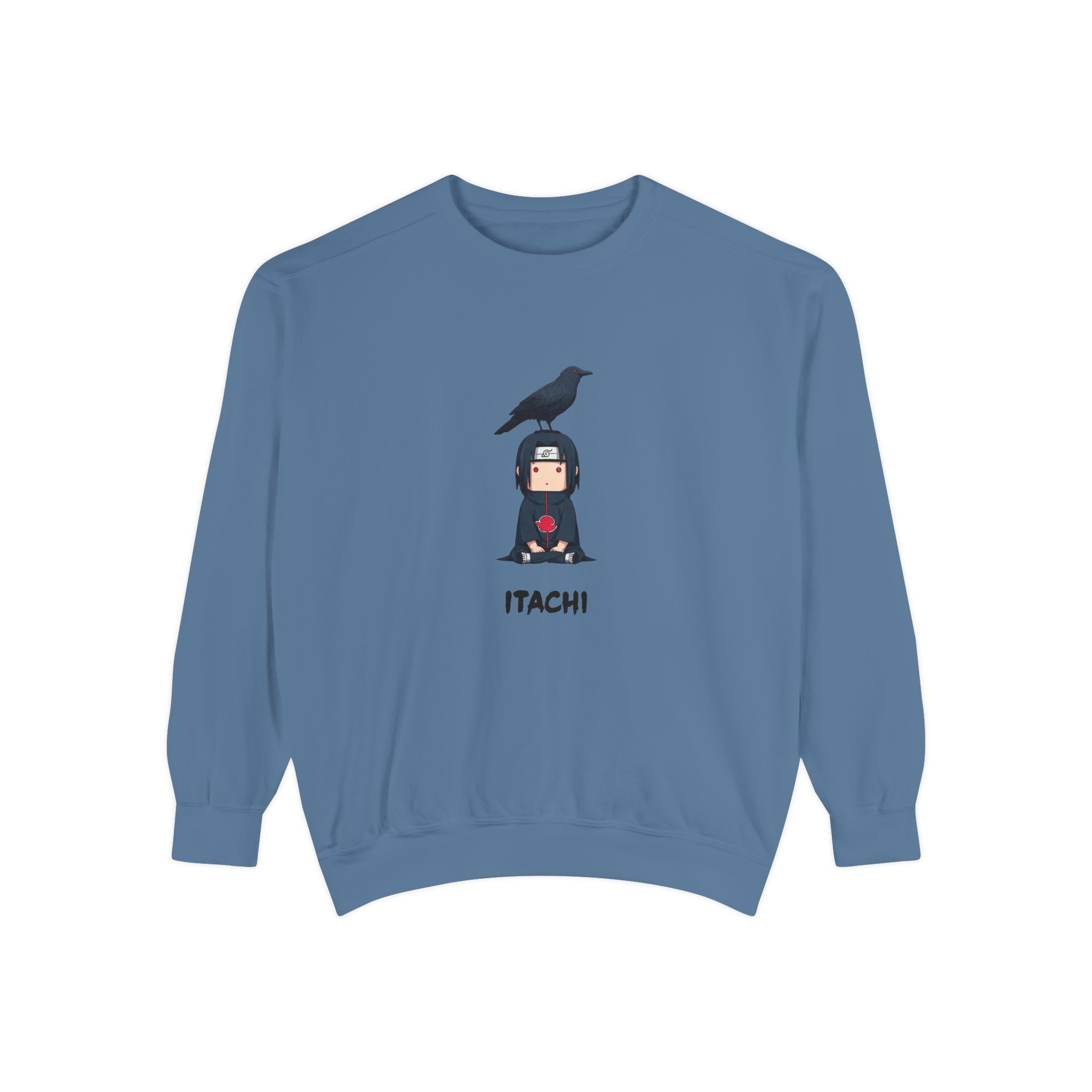 Chibi Ninja Illustration Sweatshirt | Anime Ninja Crow Graphic