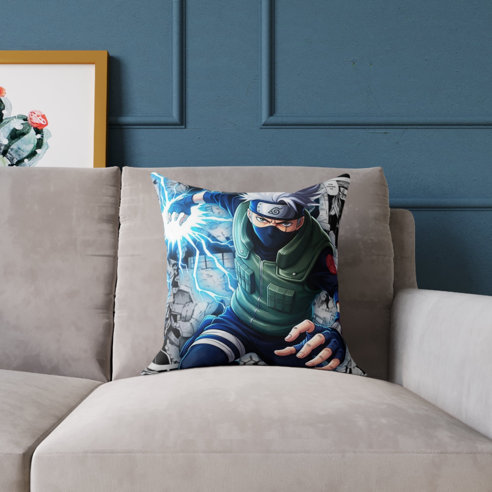 Anime Lightning Pose Pillow | Anime Ninja Manga Collage