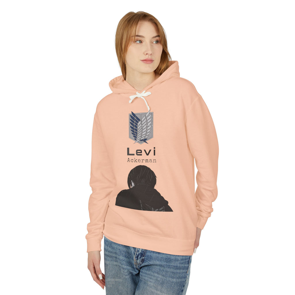 Levi Ackermann silhouette Hoodie | Scout Regiment emblem, anime sweatshirt