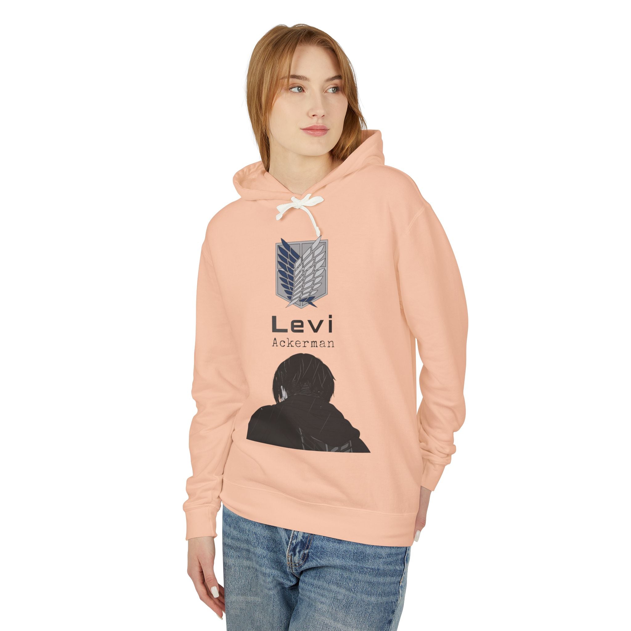 Levi Ackermann silhouette Hoodie | Scout Regiment emblem, anime sweatshirt