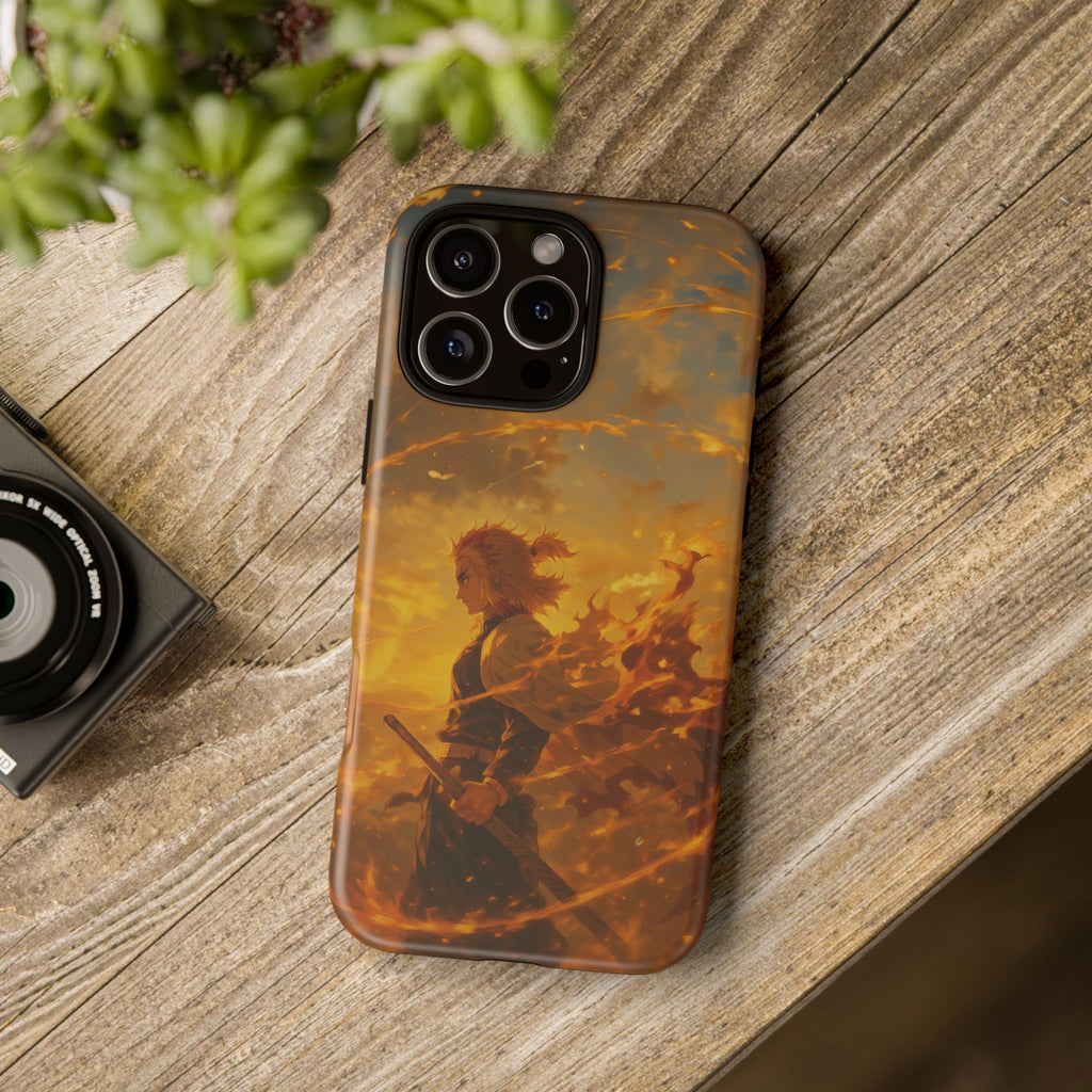Flame Samurai Phone Case | Sunset Warrior iPhone Case