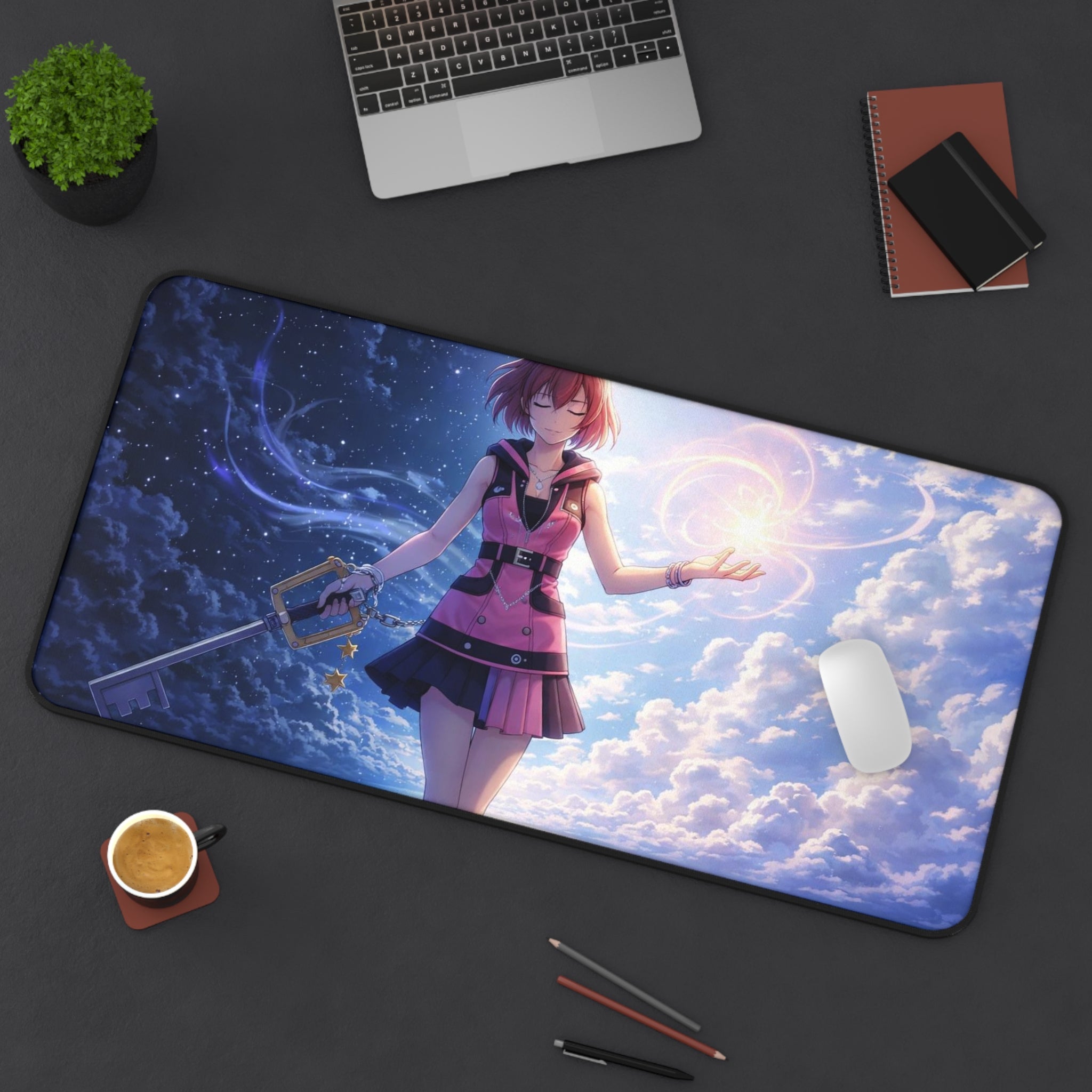 Anime blade Girl Desk Mat — Fantasy Sky Gaming Mouse Pad 