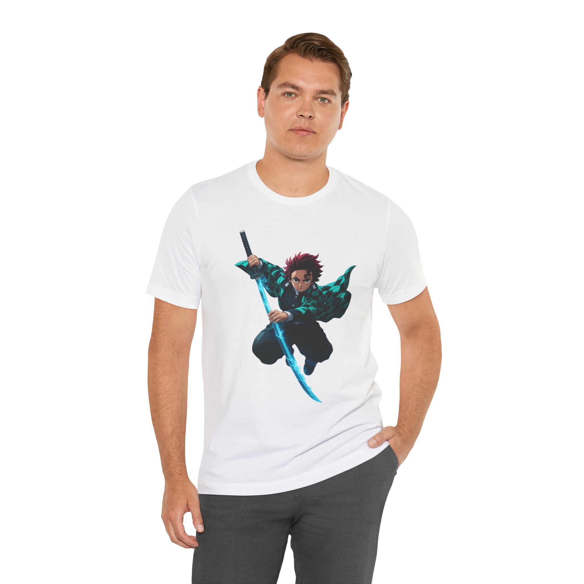 Anime-Inspired Graphic Tee, Unisex Jersey Short Sleeve Tee, Casual Wear, Gift for Fans, Manga Merchandise, Comfortable Style