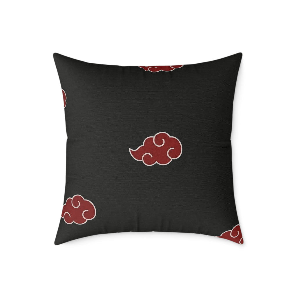 Red Akatsuki Cloud Pillow | Anime Pattern Accent Pillow