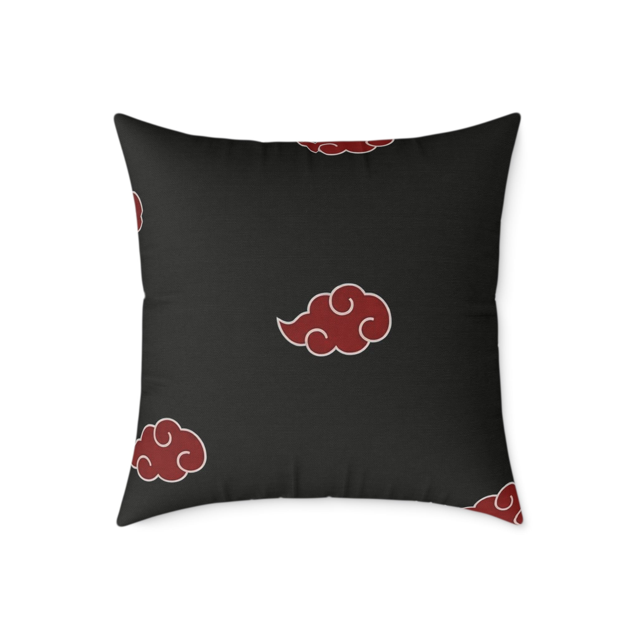 Red Akatsuki Cloud Pillow | Anime Pattern Accent Pillow