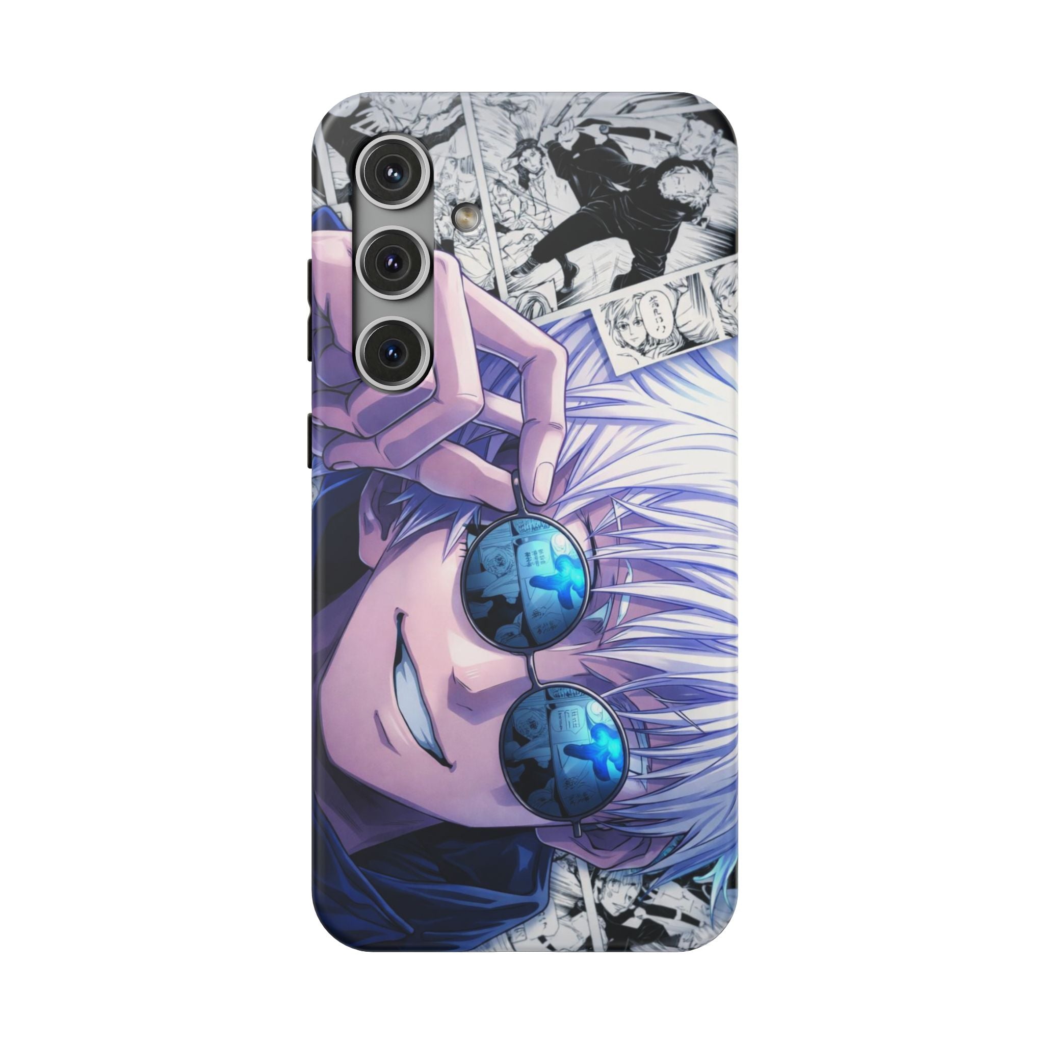 Anime Character Impact-Resistant Phone Case — Stylish Sunglasses Manga Design