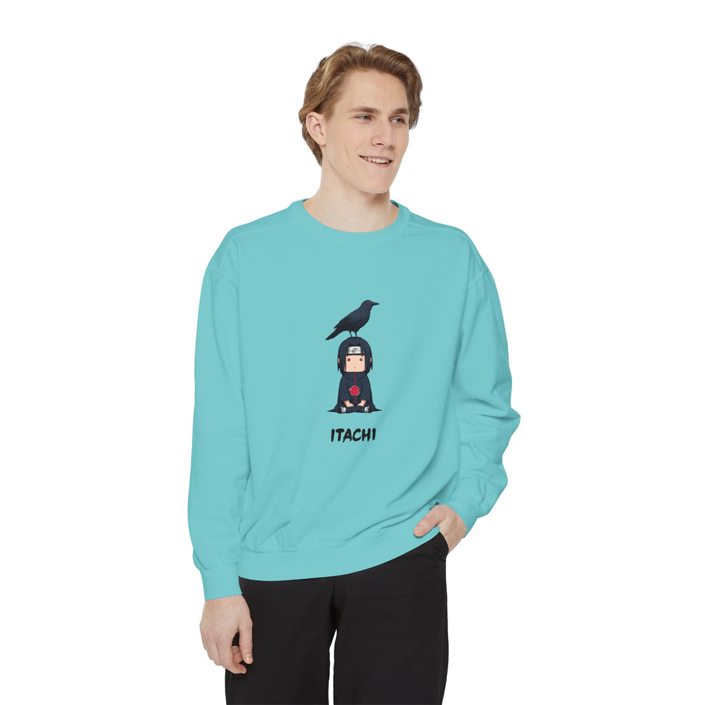 Chibi Ninja Illustration Sweatshirt | Anime Ninja Crow Graphic