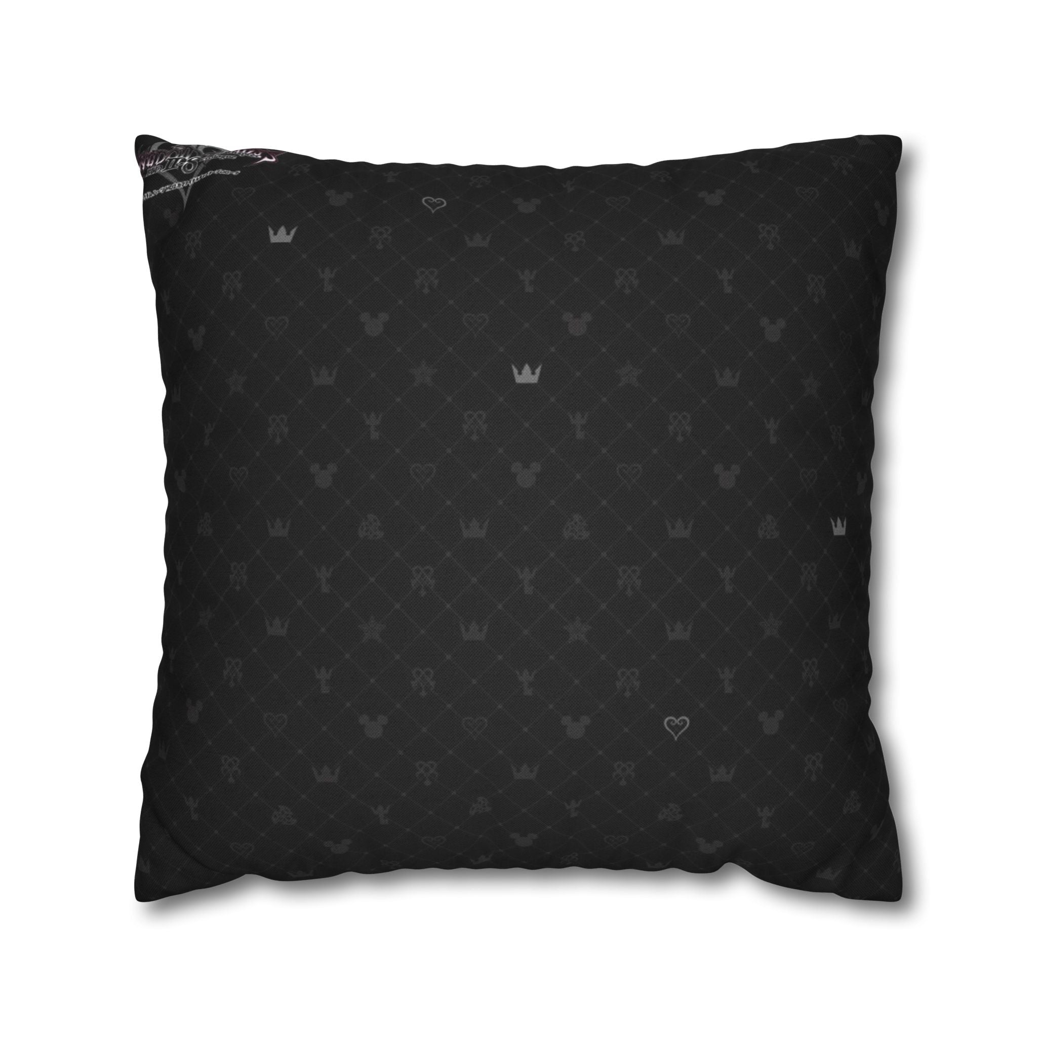 Black Subtle Hearts Pillowcase | Square Pillowcase