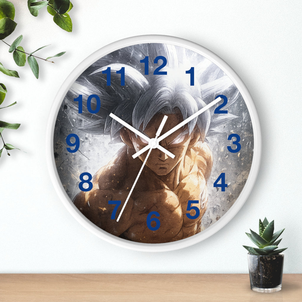 Ultra Instinct Anime Warrior Wall Clock | Illustrated Character Timepiece